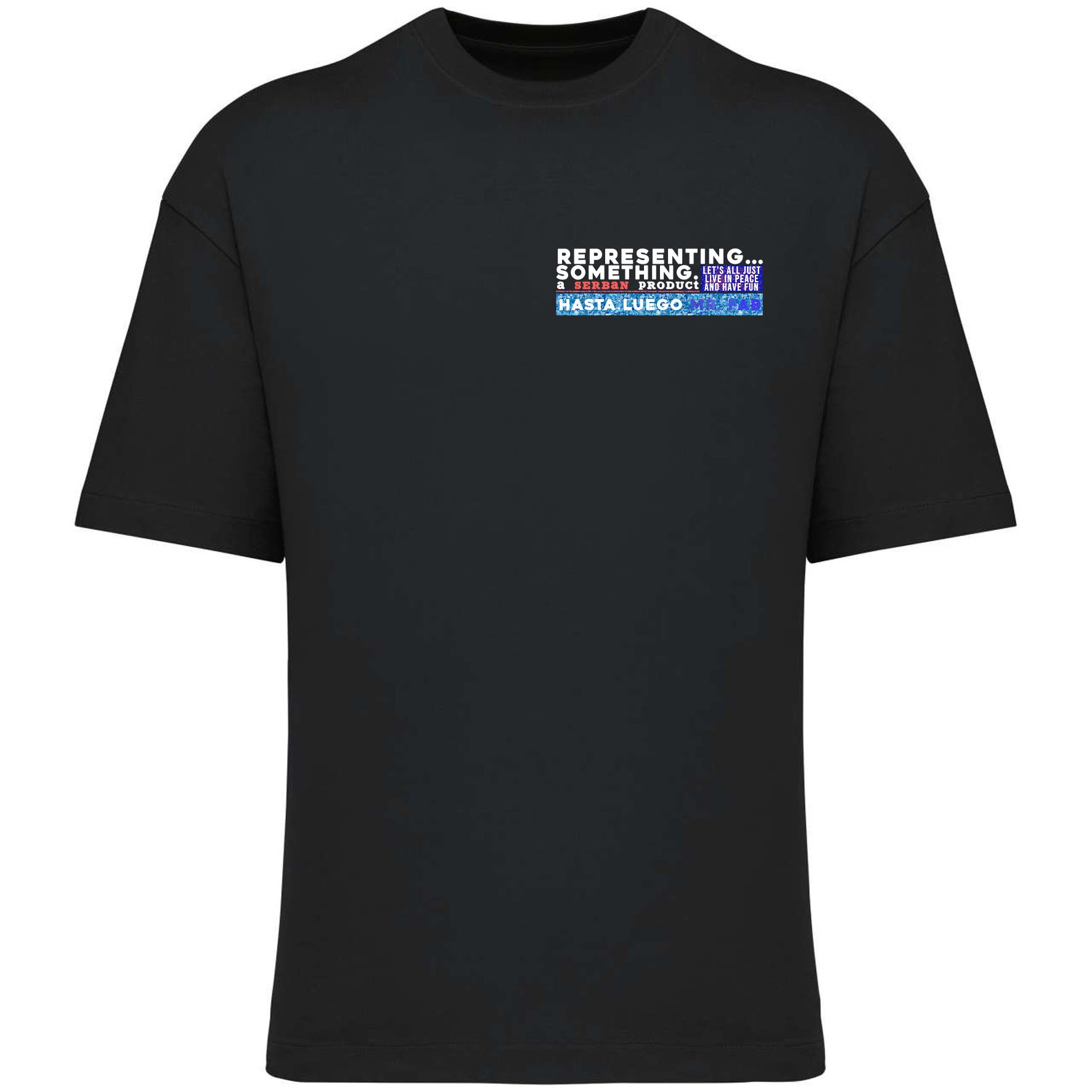 Serban, regular fit t-shirt, black, 100% cotton