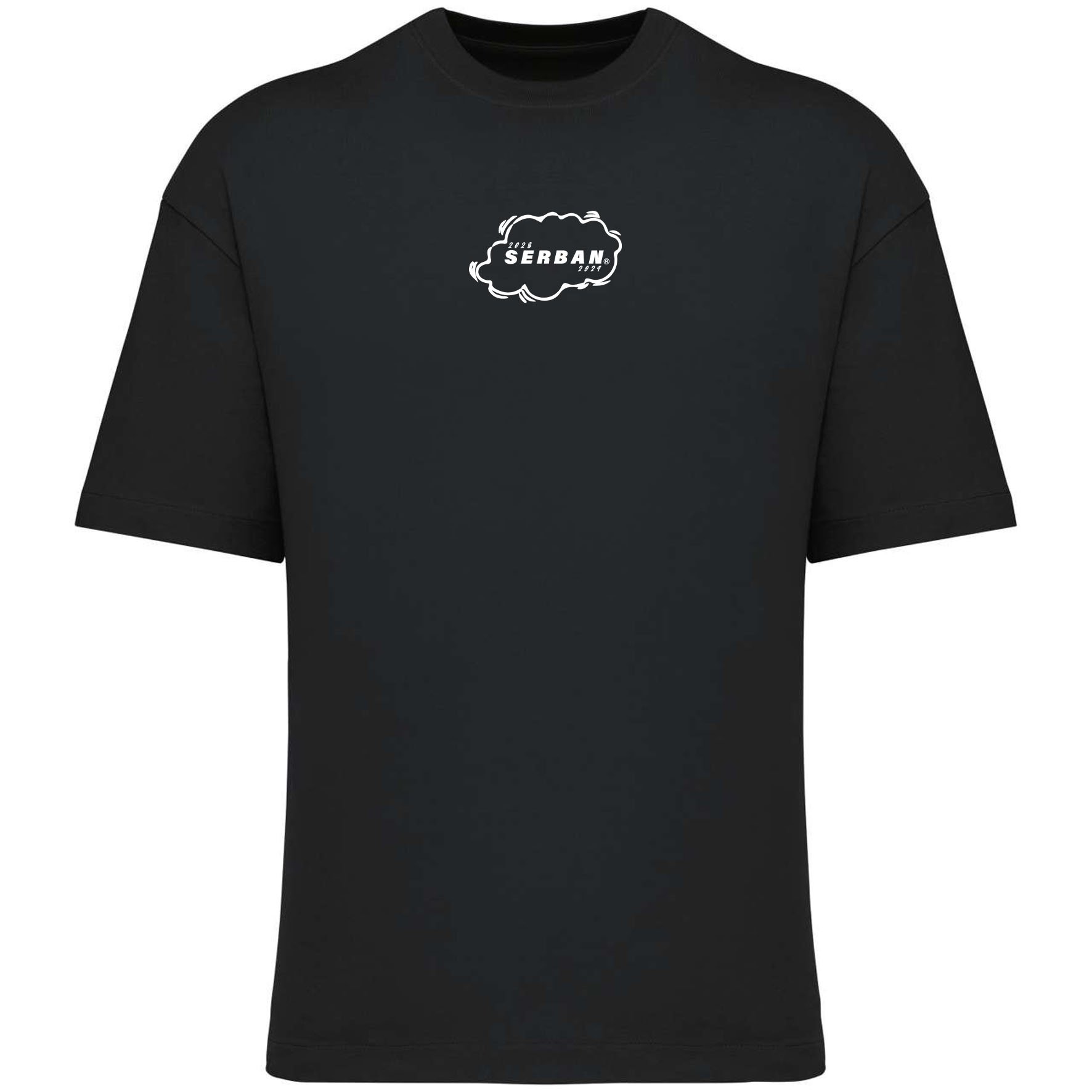 Black oversized t-shirt, made out of 100% cotton, with premium materials, streetwear style graphics, with manifesto messages, inspirational, motivational text