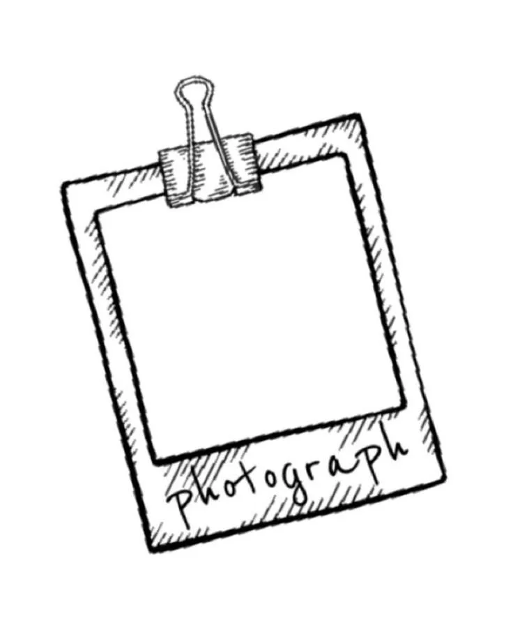 Portrait Scribbeln im Polaroid-Format (Erwachsene)