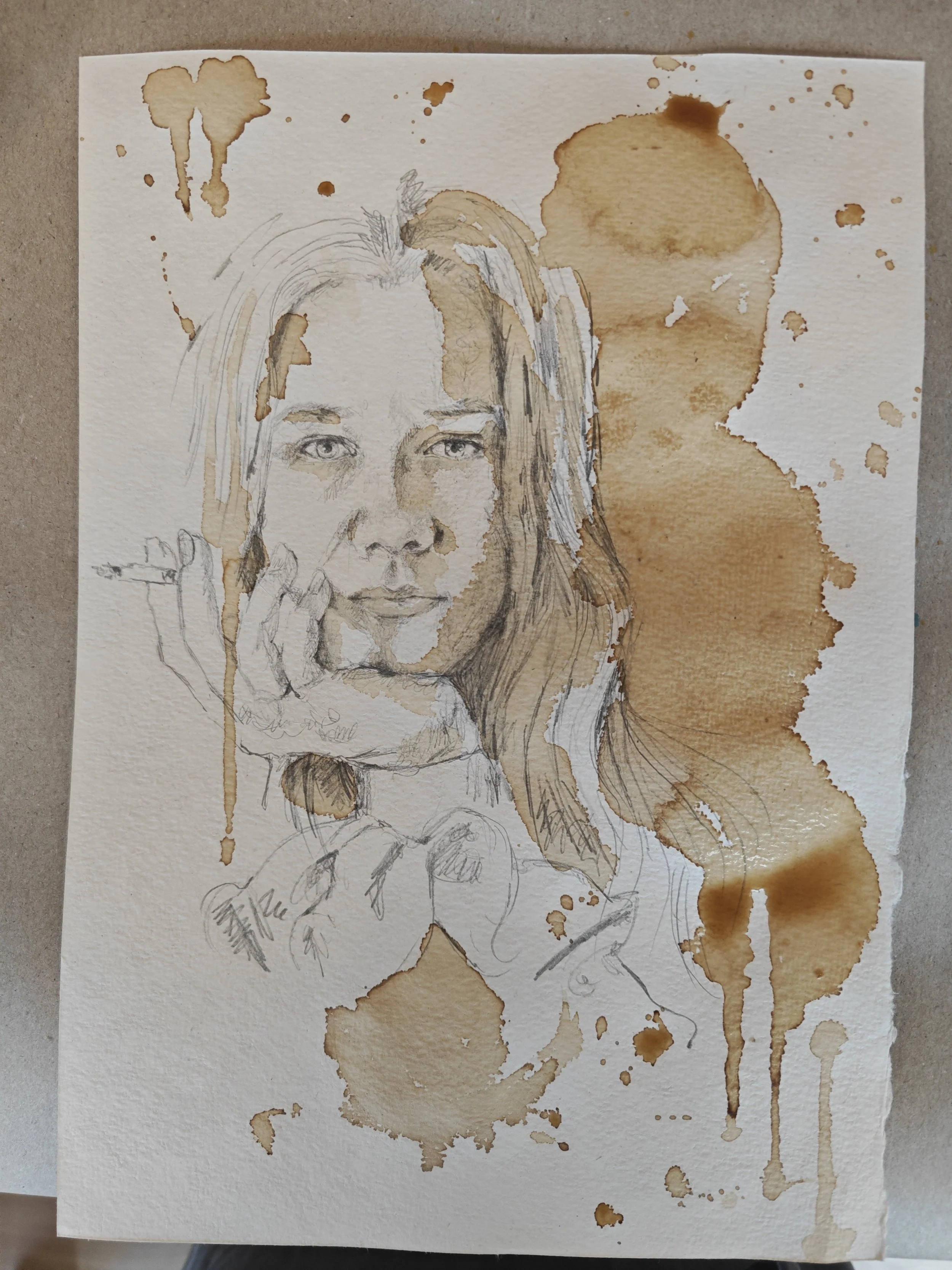 Portrait Zeichenkurse 2-teilig mit Kaffee, Tusche und Tinte – Kaffee-Kunst Galerie, Harburg, Marktplatz 9