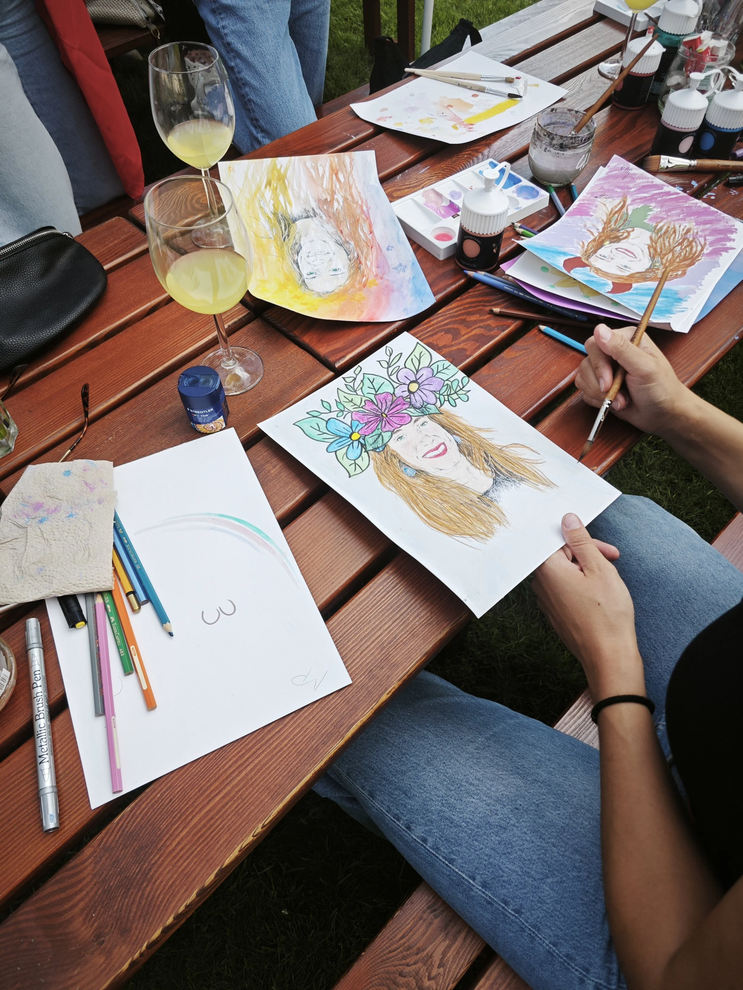Ein besonderes Drink&amp;Draw für einen Junggesellinnen Abschied