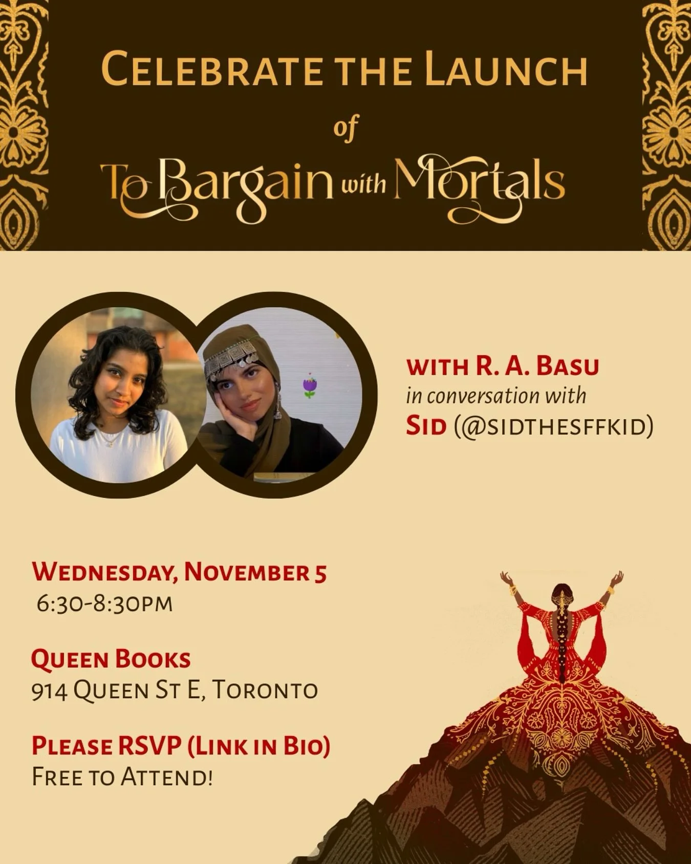 Toronto!!!! Come see me and @sidthesffkid in conversation for FREE @queenbooksto on November 5 at 6:30pm. Snacks, signing, and shenanigans all included. Please RSVP with the link in my bio so I know how many of you to expect 🤎🤎

#booklaunch #toront