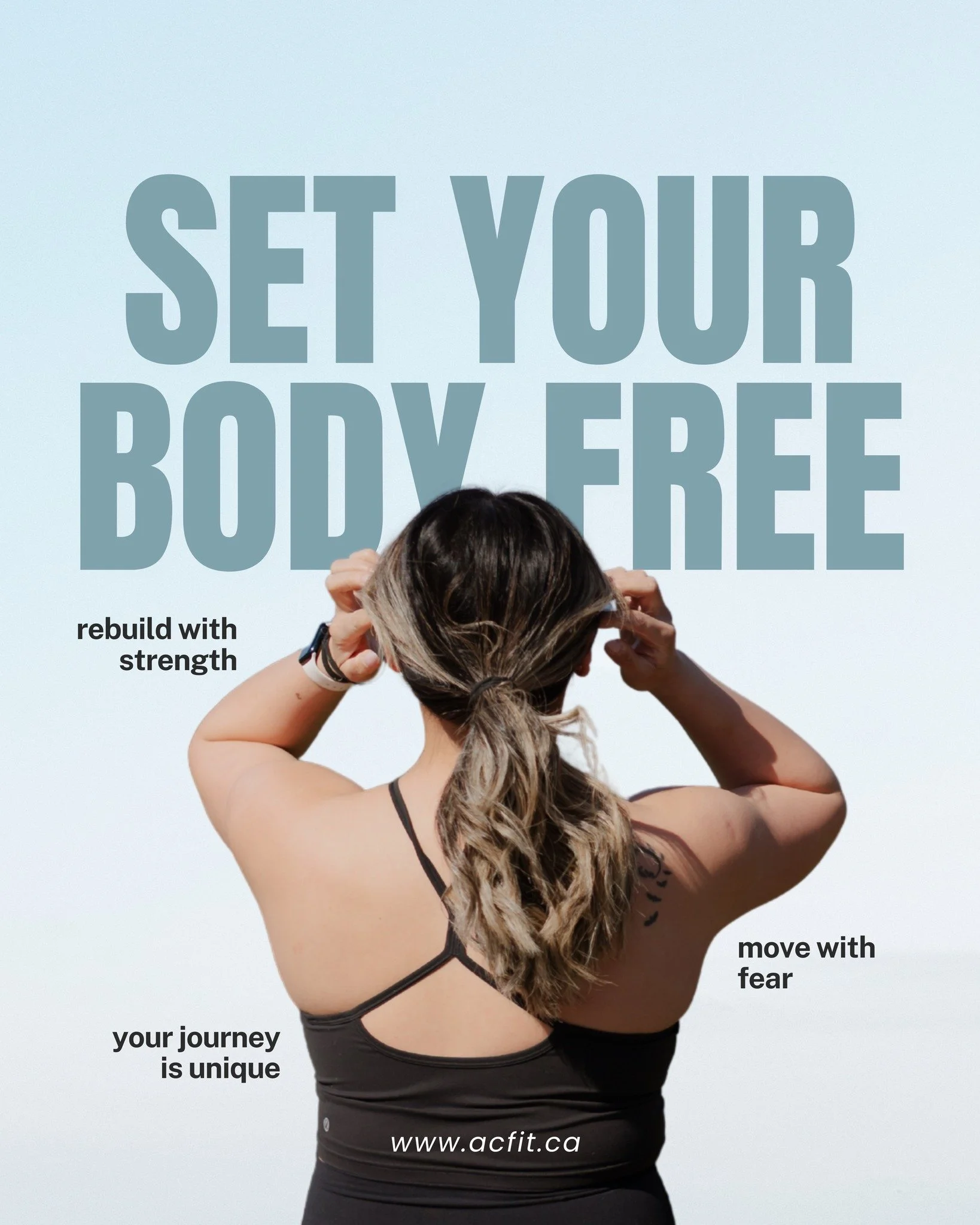 Set your body free through movement that heals and strengthens.
At AC Fitness, we focus on kinesiology-based training to help you rebuild, recover, and move with confidence.
Your journey is unique &mdash; and every step you take brings you closer to 