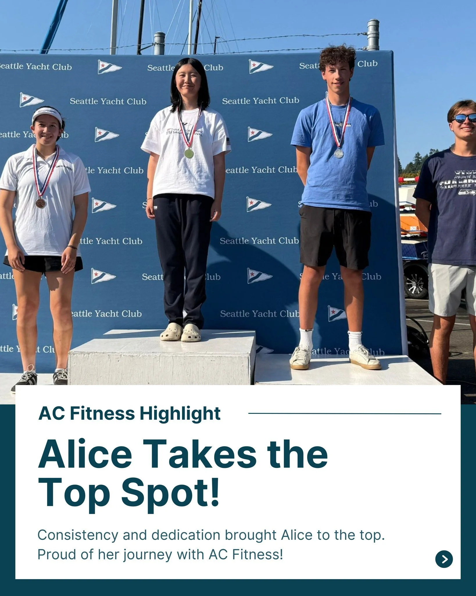 Alice takes the top spot! 🏆👏
Her hard work, discipline, and consistency have paid off, proving that when you train with focus and intention, results follow. We&rsquo;re so proud of her achievement and excited to see what&rsquo;s next! 

#ACFitness 