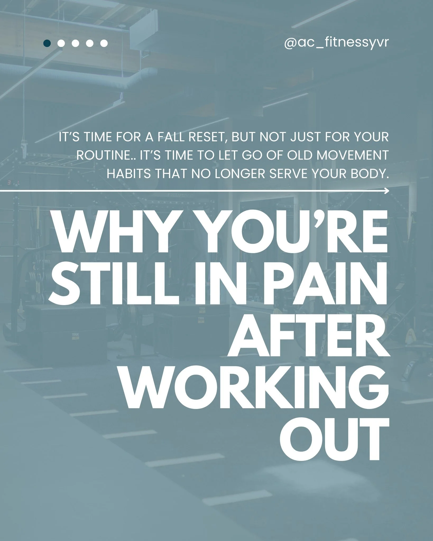 It&rsquo;s time for a fall reset, not just for your schedule, but for your body.

Pain after a workout isn&rsquo;t a sign to push harder. It&rsquo;s your body&rsquo;s way of saying something needs attention.

At AC Fitness, we don&rsquo;t just focus 