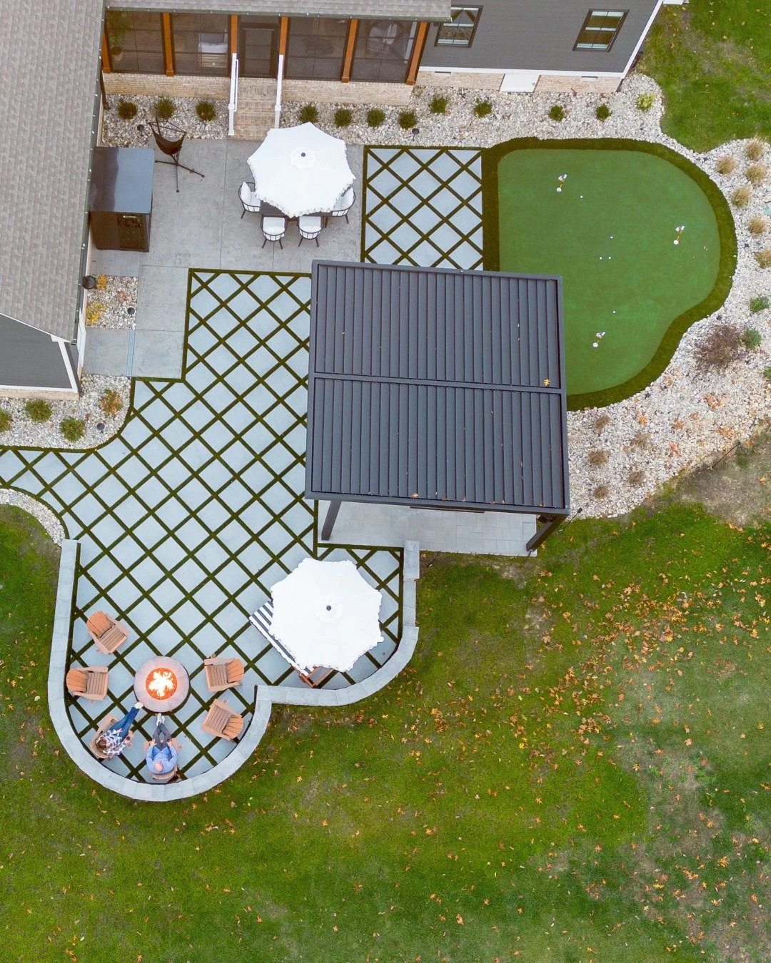 Where design meets personality.

This turfstone patio blends artful detail with everyday fun, from the turf inlays to the putting green that keeps everyone outside a little longer.

Let&rsquo;s bring your vision to life. Link in bio.