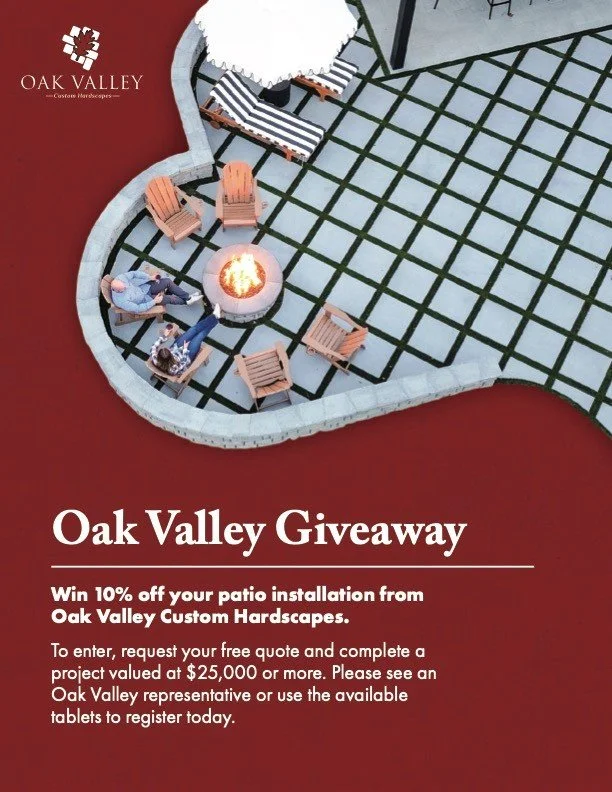 🔥 We're LIVE at the Richmond Home Show at the Raceway! Stop by our booth today to enter for a chance to win 10% off your dream patio installation. Let's talk fire pits, pavers, and outdoor living. See you there! ✨