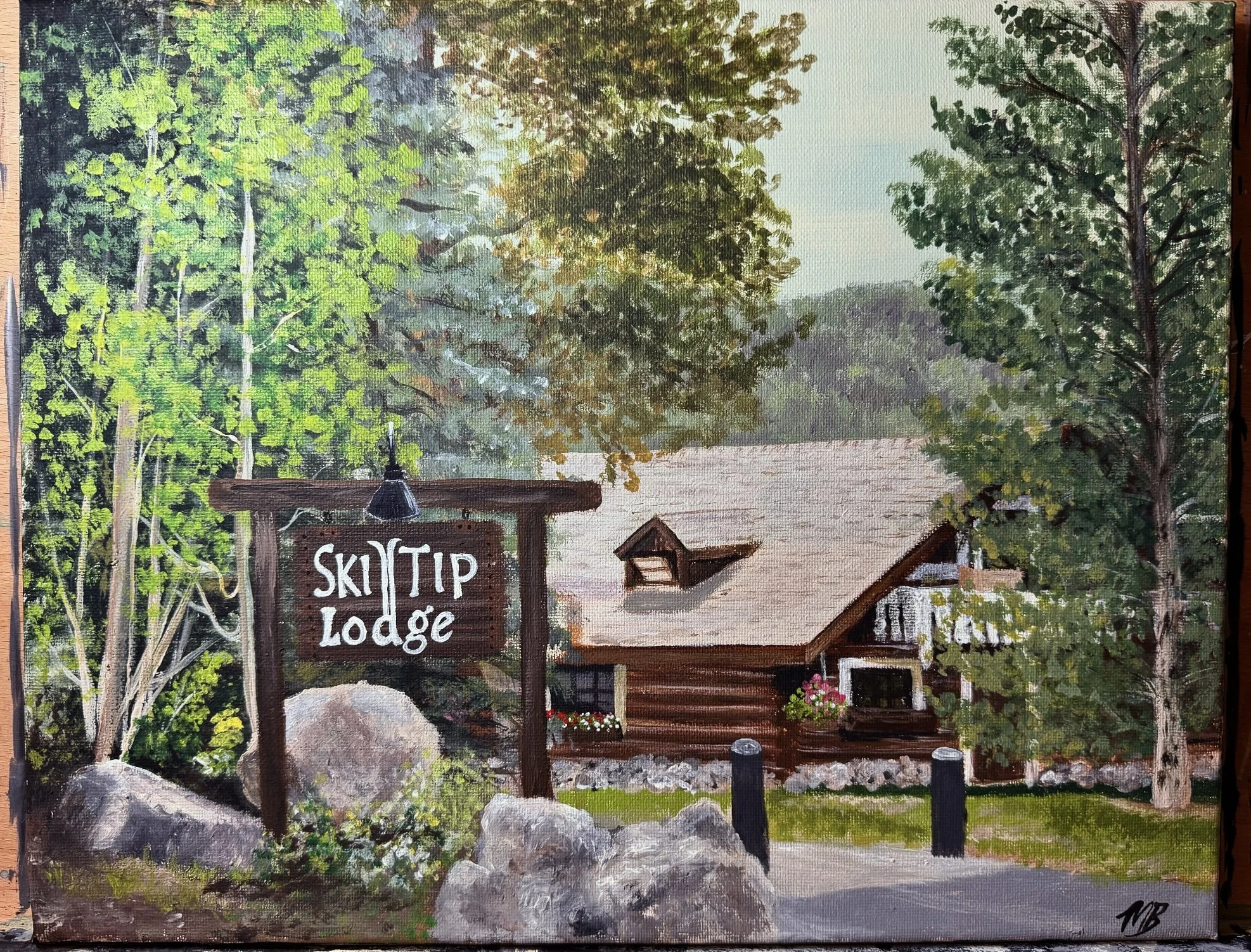 "Ski Tip Lodge"
Commission 8x10 inch canvas