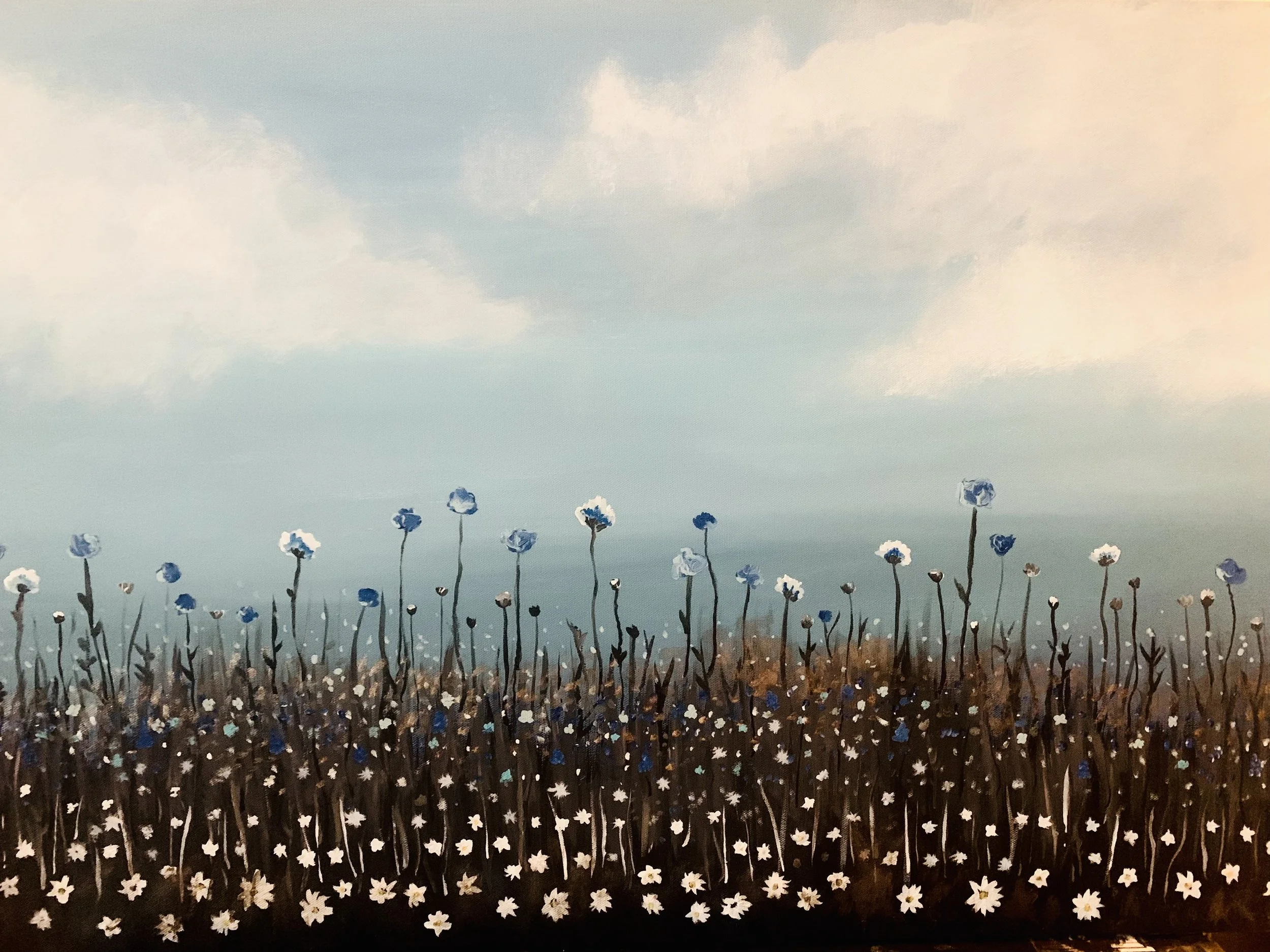 Fields of Blue
Commission 4x2 Ft. Acrylic on canvas
