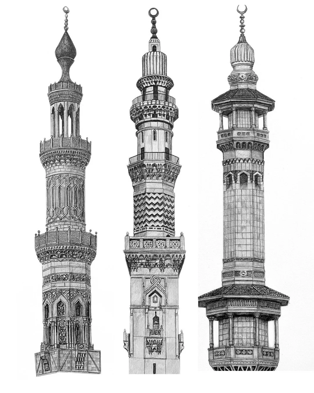 Finally making progress on the minaret series after a few months and added a Cairo minaret. 🕌

Through the series, I&rsquo;m learning a lot about the different architectural styles in each Islamic country and it&rsquo;s so fascinating. 

The new add