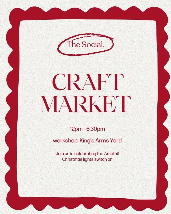 ✨ Ampthill Christmas Market at The Social ✨

We&rsquo;re getting ready for one of our favourite days of the year... the Ampthill Christmas Lights Switch-On! 🎄

Join us in King&rsquo;s Arms Yard from 12&ndash;6:30PM for a festive day filled with 