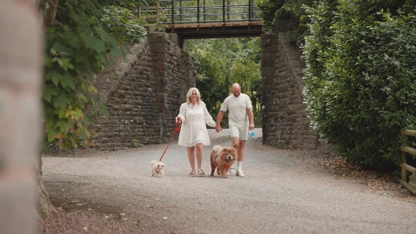 Love is a Four-Legged word 🦴✨ 

We love welcoming not just our guests but their fur babies too. We have plenty of outdoor space for your dogs to have a run around along with the cycle track and canal located minutes away from Pen-Y-Worlod cottages.
