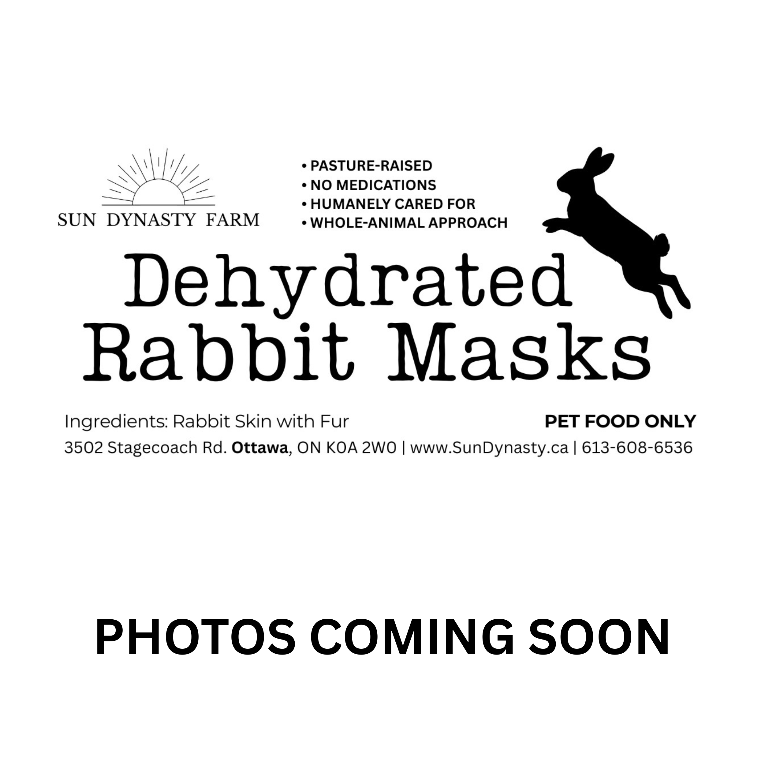 Dehydrate rabbit mask fur for dogs and cats