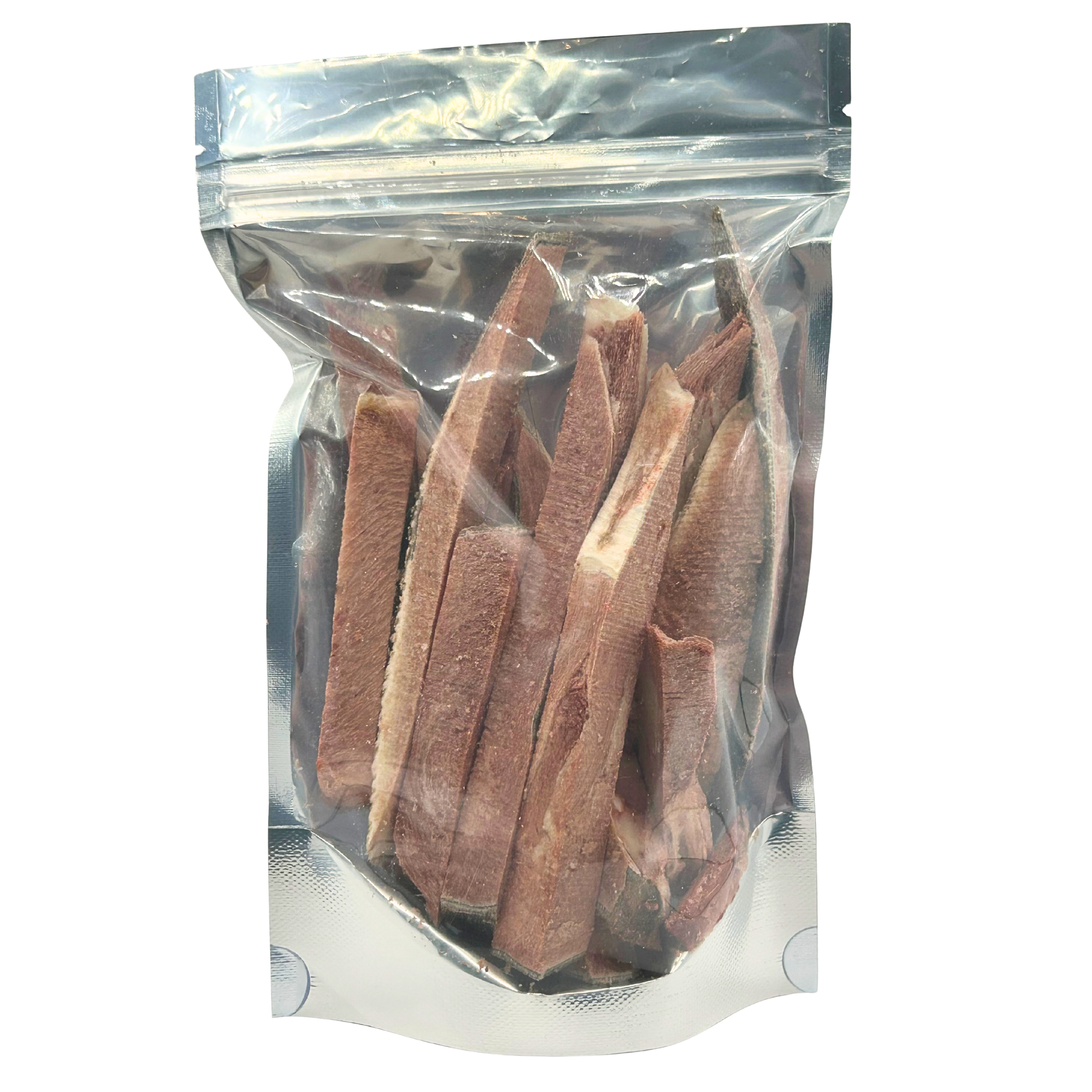 Freeze-dried Angus beef tongue strips for dogs and cats