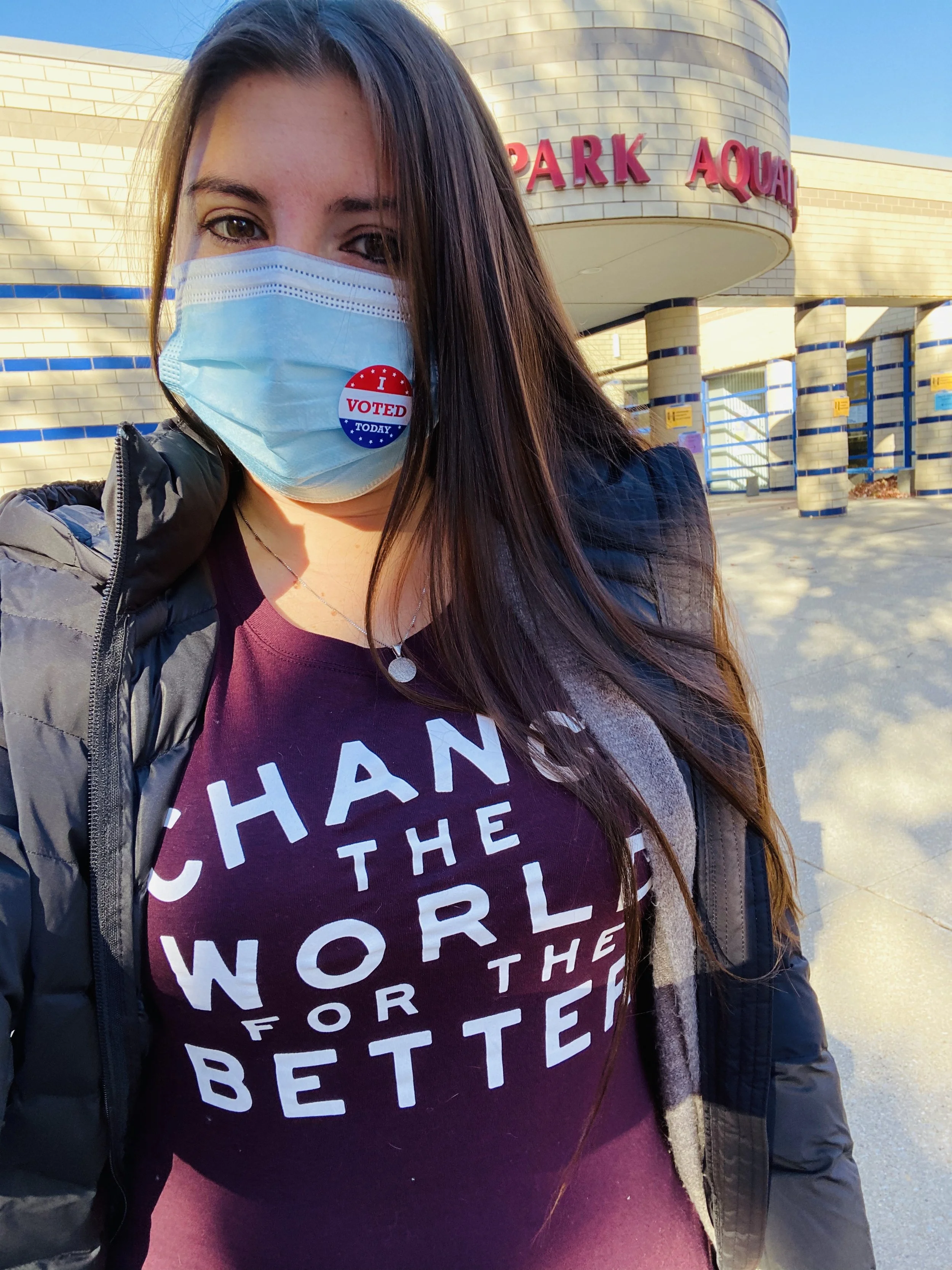 Jessica Andino Near Polling Place