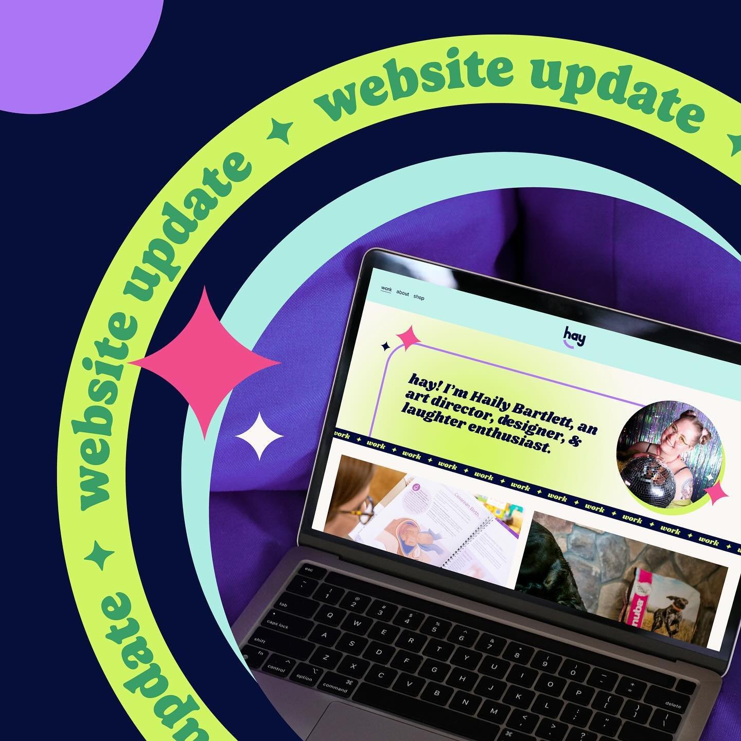 After a couple weeks and research and design, my updated website is finally live! Head over to hayhaily.com or check the link in my bio to see my full site. 🪩💜

#hayhaily #hayhihello #graphicdesigner #graphicdesign #design #adobe #artdirector #artd