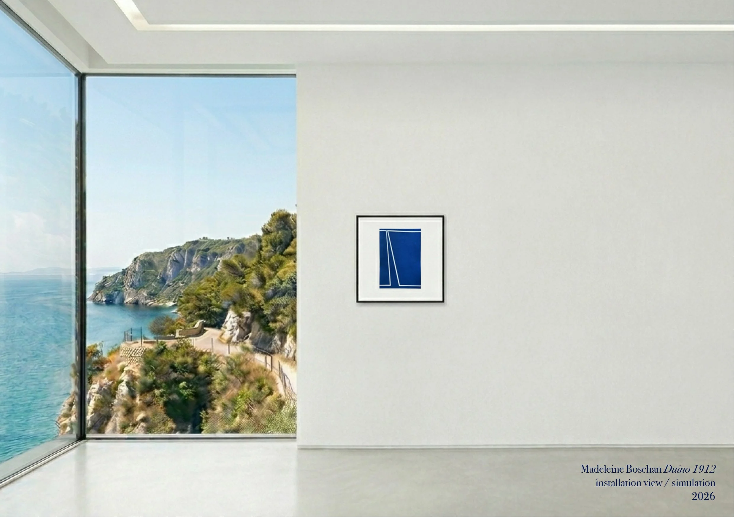 New edition by Madeleine Boschan, Galerie Bernd Kugler, Innsbruck,simulation, installation view Ril