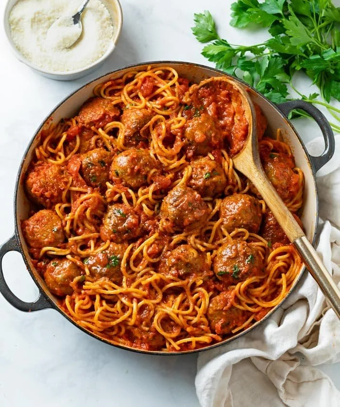 Big Pan: Spaghetti &amp; Meatball!