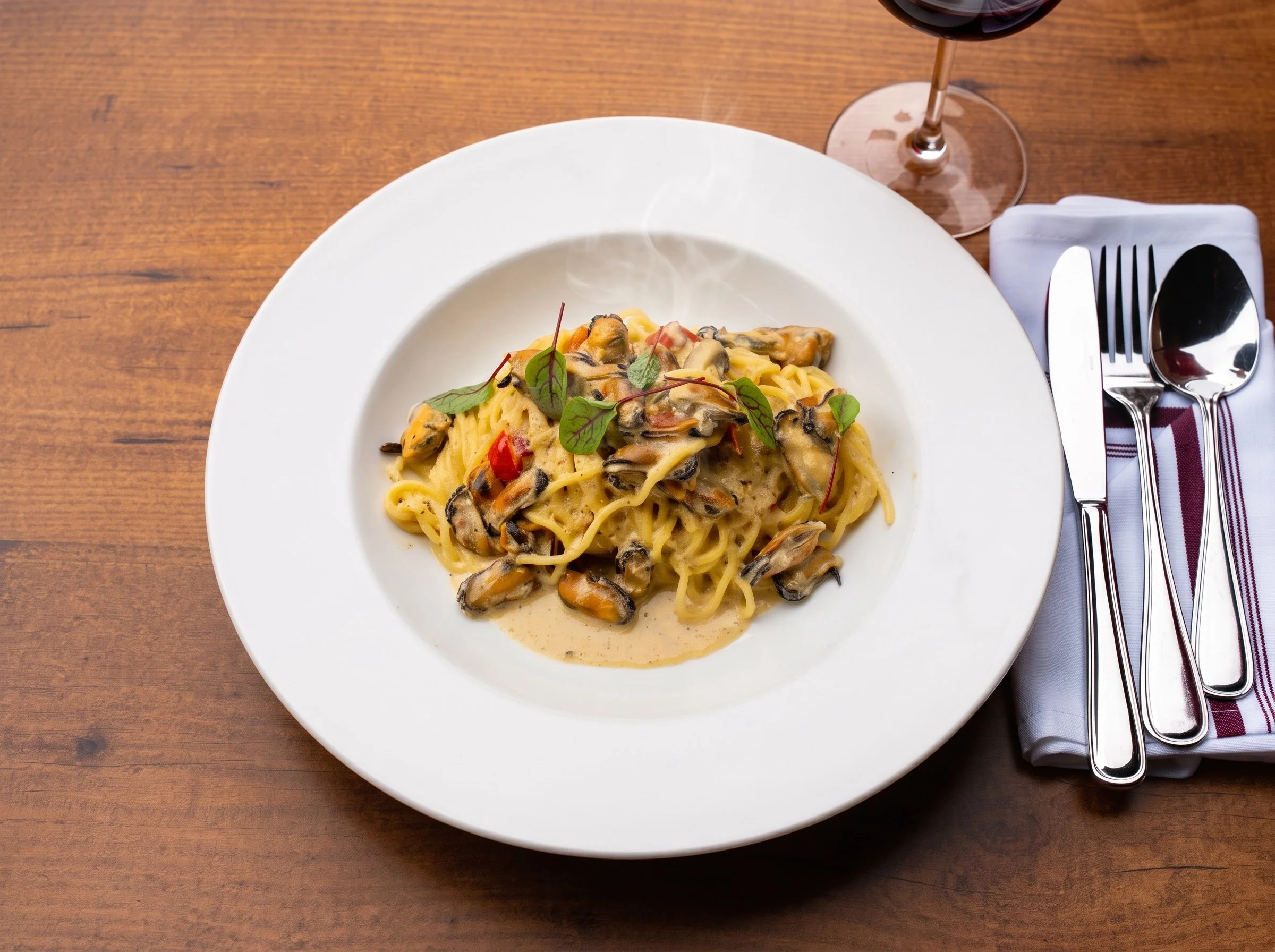 Spaghetti al Mais e Cozze