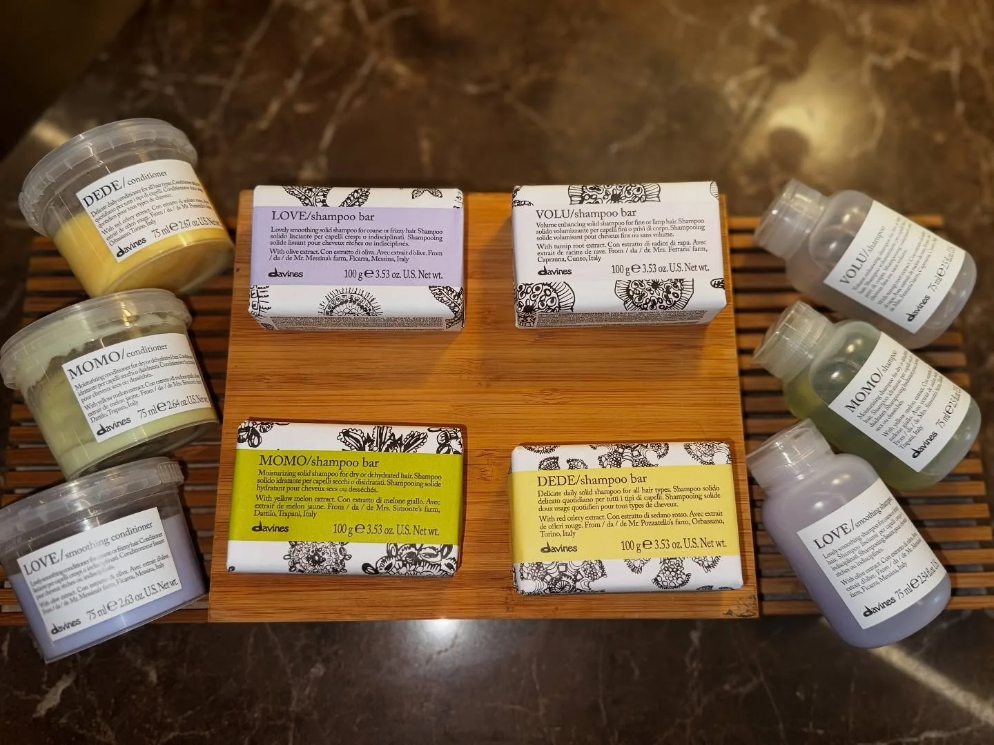 ✨ Travel Light, Care Deeply ✨

Your favourite Davines Essentials products are now even more convenient! 🌍💛

Shampoo Bars &ndash; The same gentle, nourishing formulas you love, now in an eco-friendly, long-lasting bar. Perfect for reducing waste whi