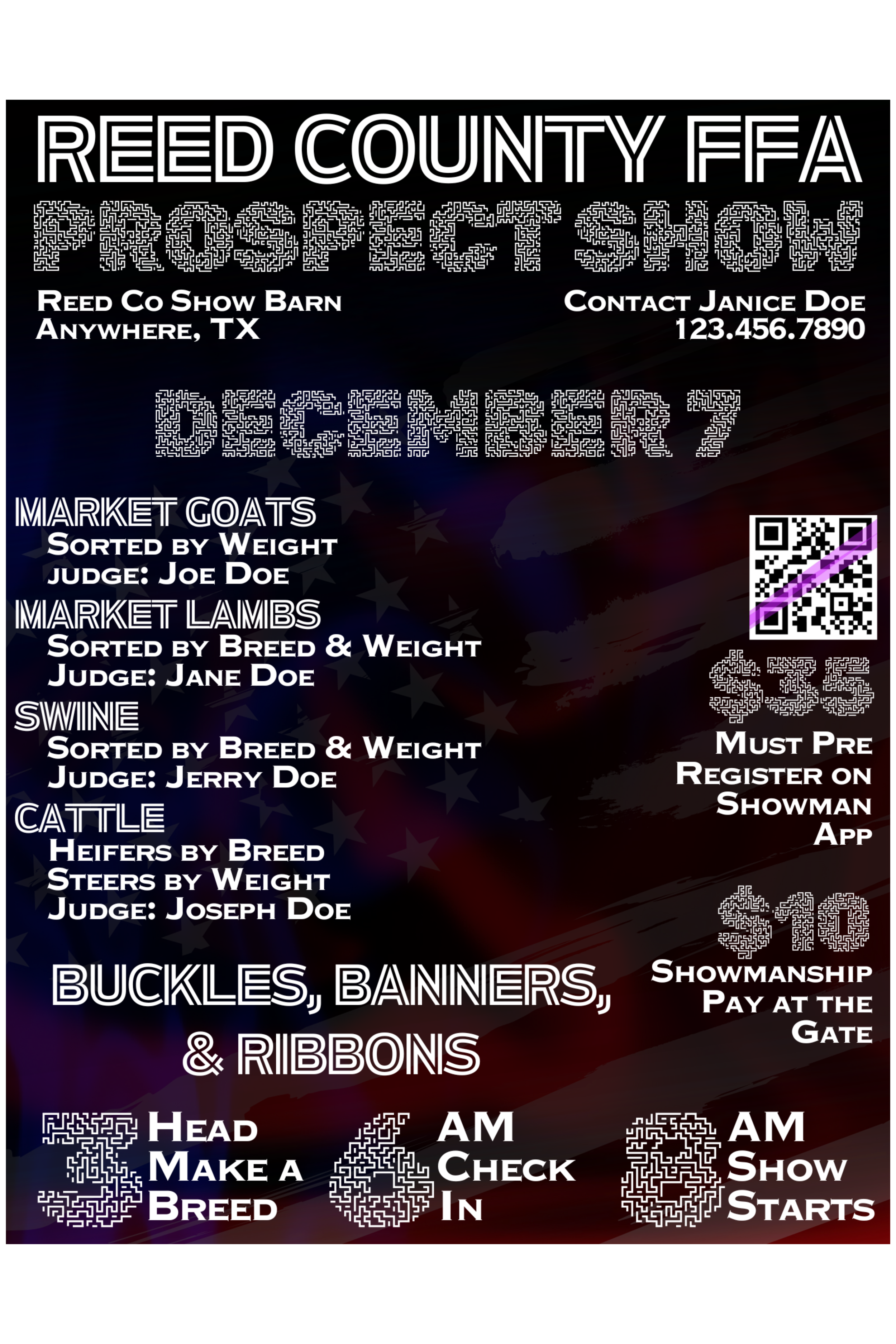 American Silver Stock Show Flyer
