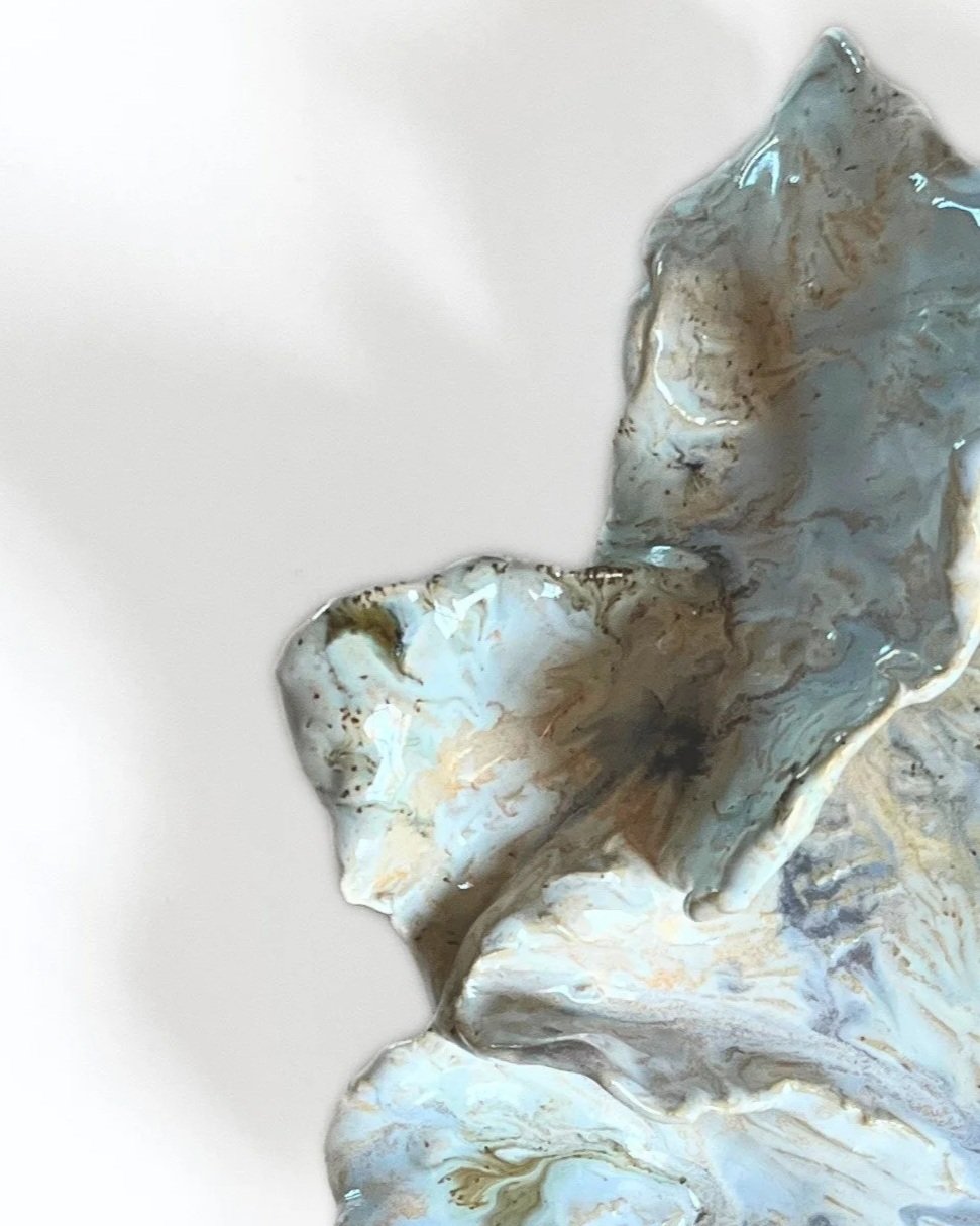 Deep Knowing No. 1 | Abstract organic ceramic wall sculpture by Sylvia Mallory | Crone House in Richmond, VA