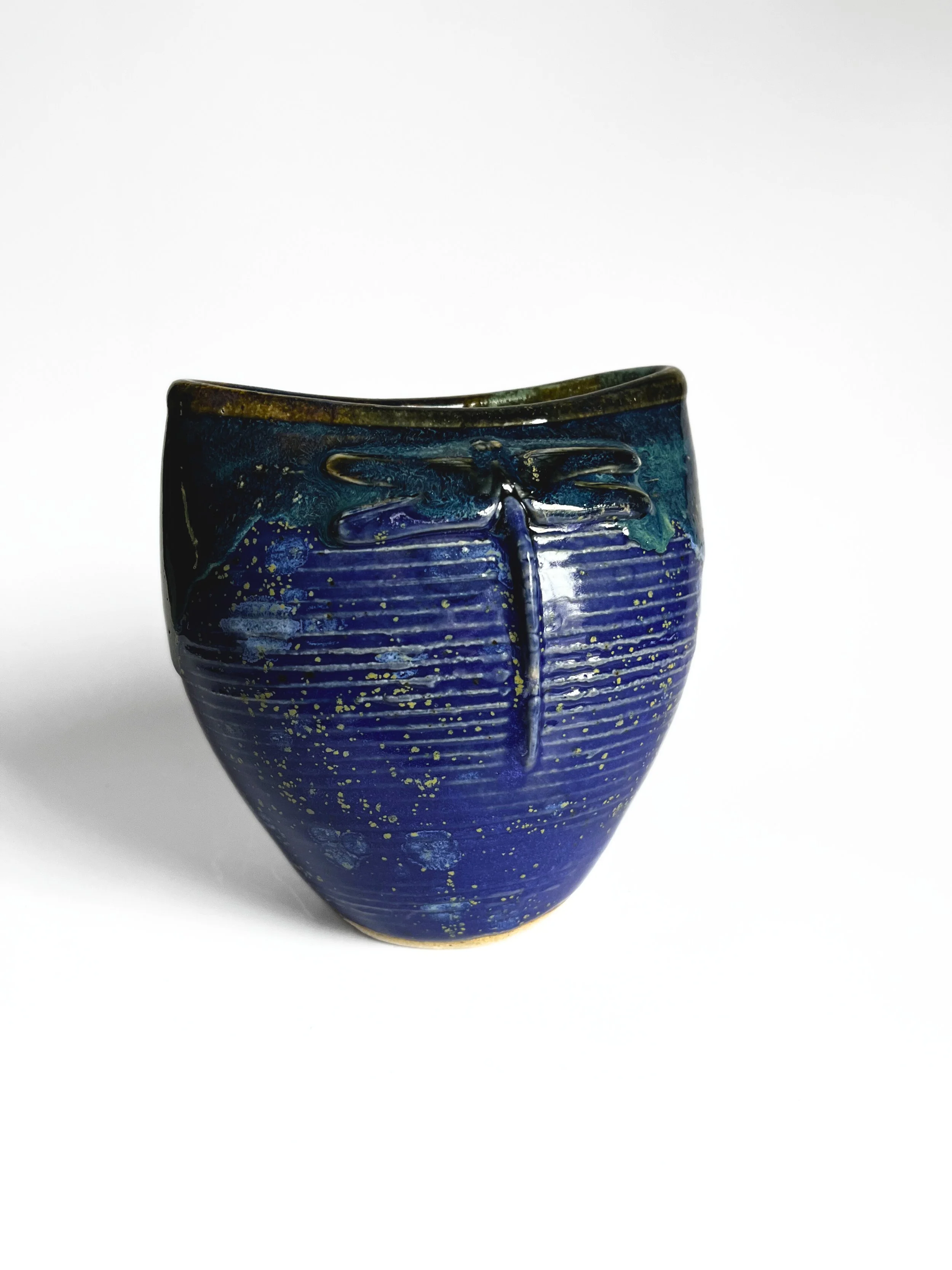Celestial Blue Vase with Dragonfly – Mel Titus