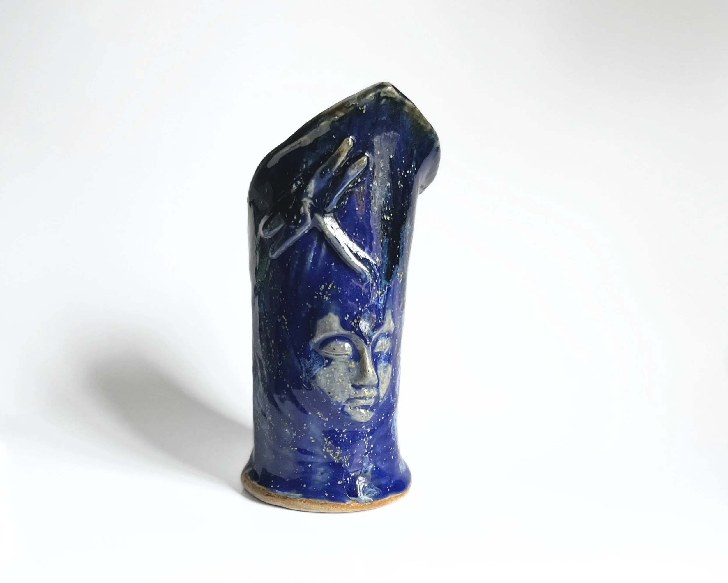 Celestial Blue Face Vase 2 – Mel Titus