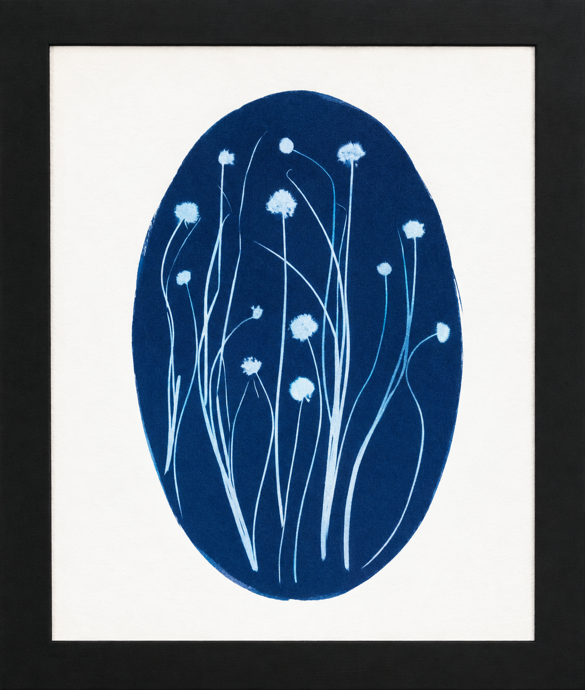 "Chives" | Cyanotype by Katharine T. Jacobs at Blue Bee Cider | Crone House in Richmond, VA | Photo: Emily Harrison