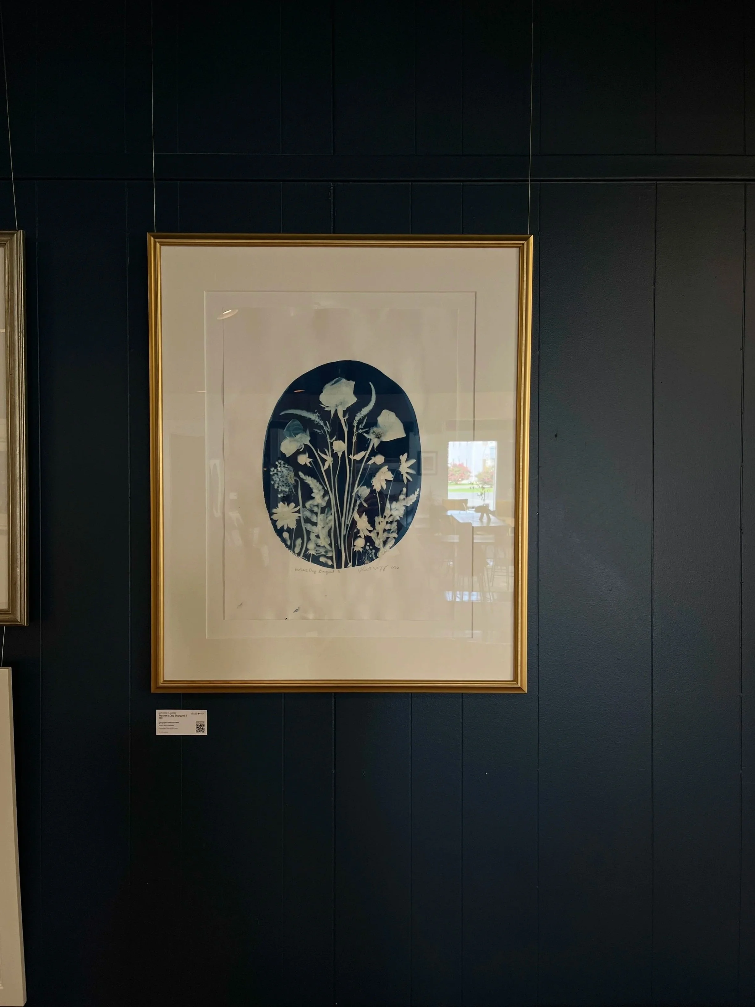 "Mother's Day Bouquet II" | Cyanotype by Katharine T. Jacobs at Blue Bee Cider | Crone House in Richmond, VA