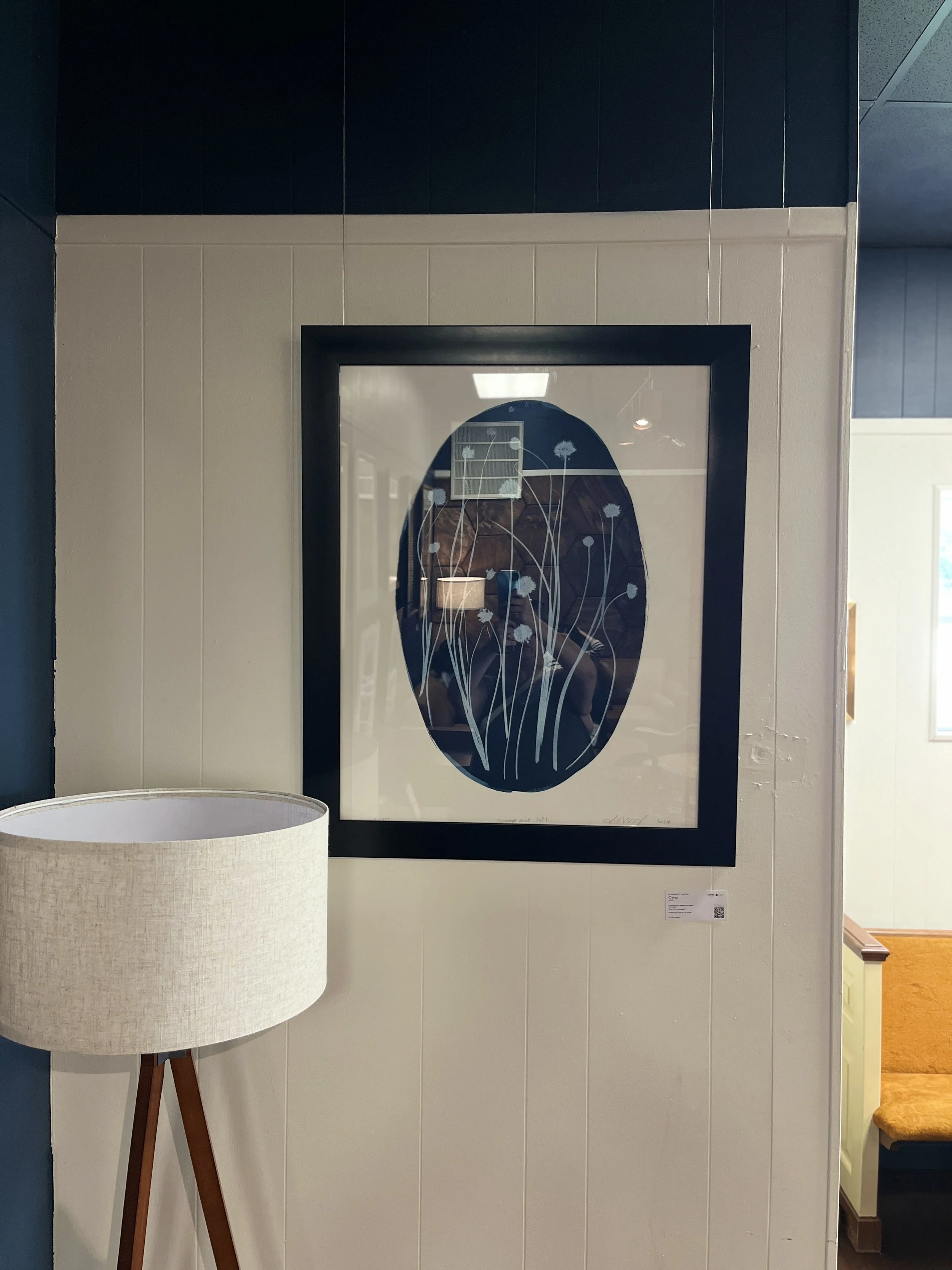 "Chives" | Cyanotype by Katharine T. Jacobs at Blue Bee Cider | Crone House in Richmond, VA