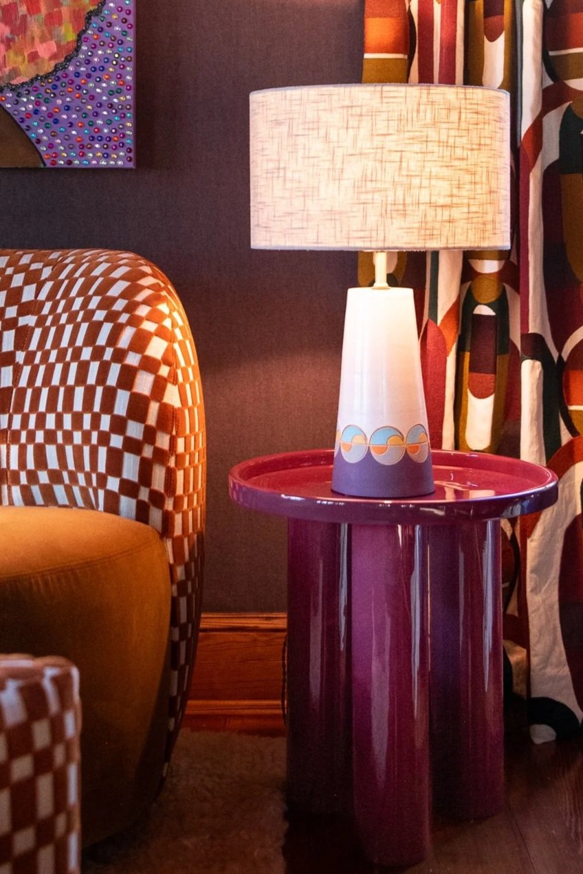 Jess Cullen Half Moon Lamp | Photo by Laura Visioni Photography, Interior Design by Marble Moon Interiors