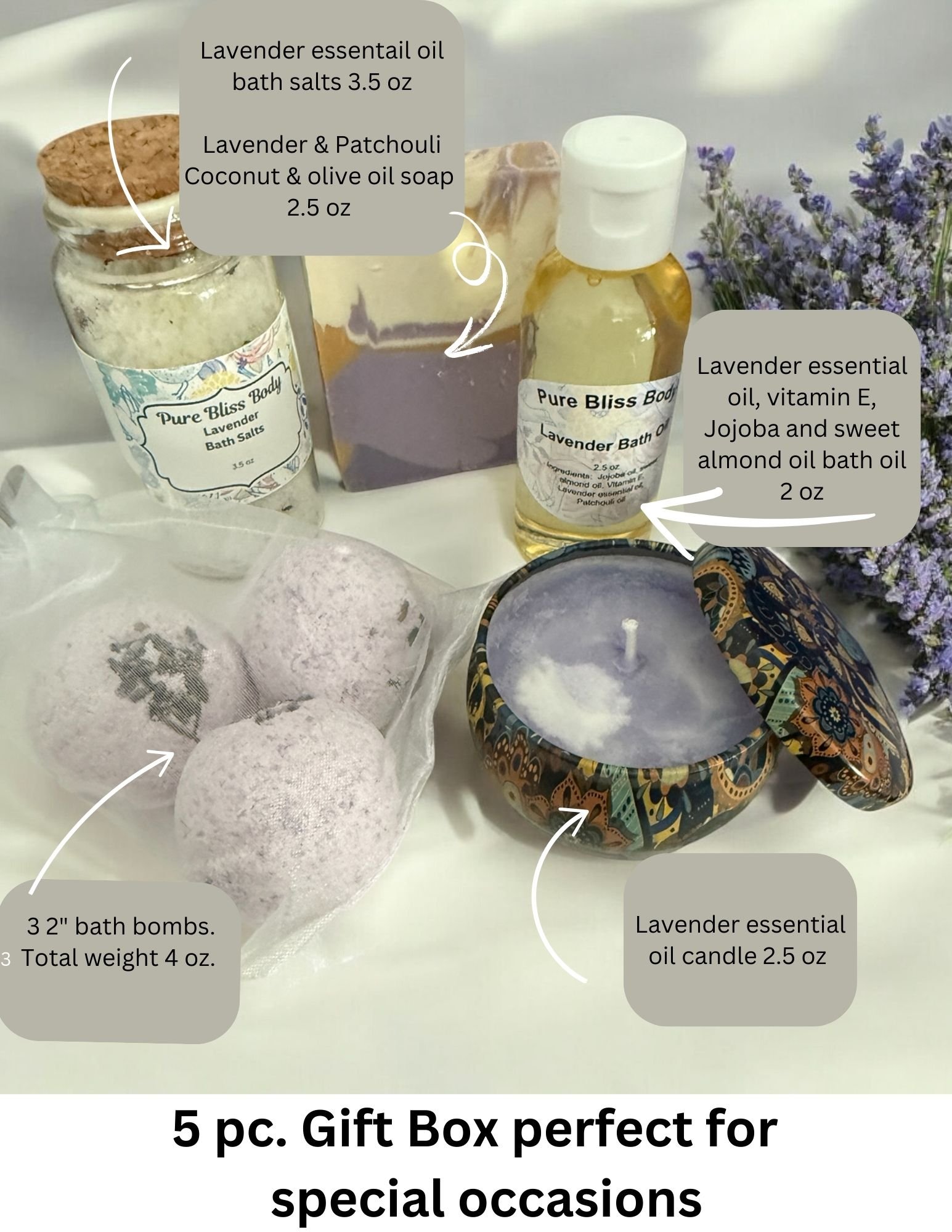 Lavender Gift Box 5 pc
