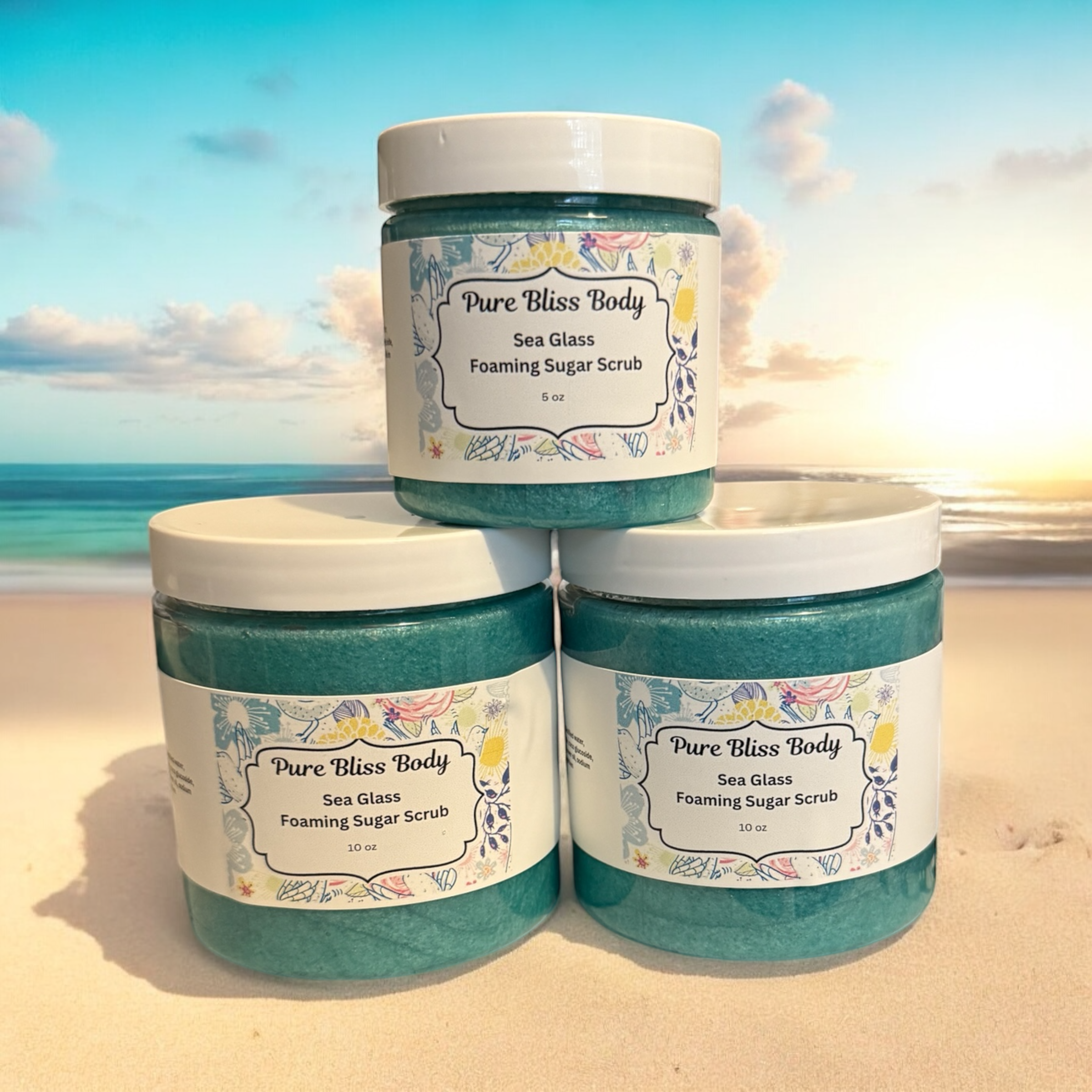 Foaming Sugar Scrub - Sea Glass