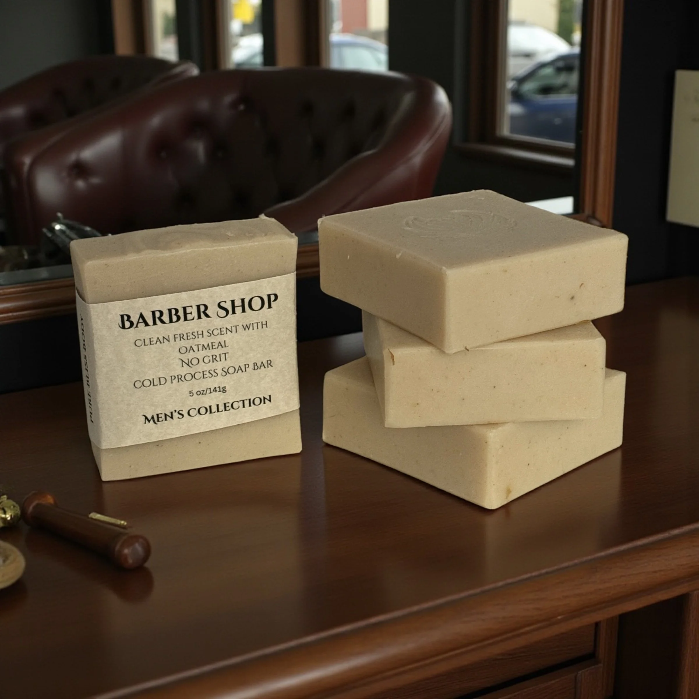 Barbershop soap bar