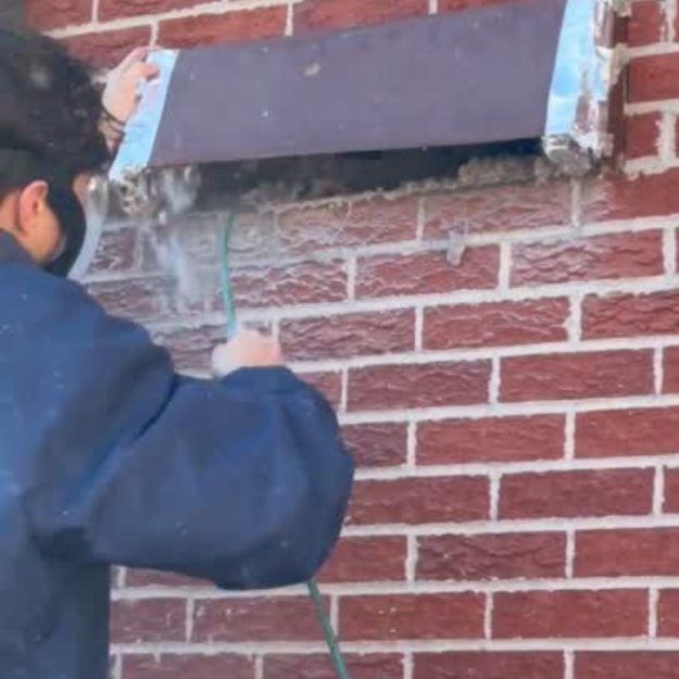 Dirty dryer vent pipe filled with lint