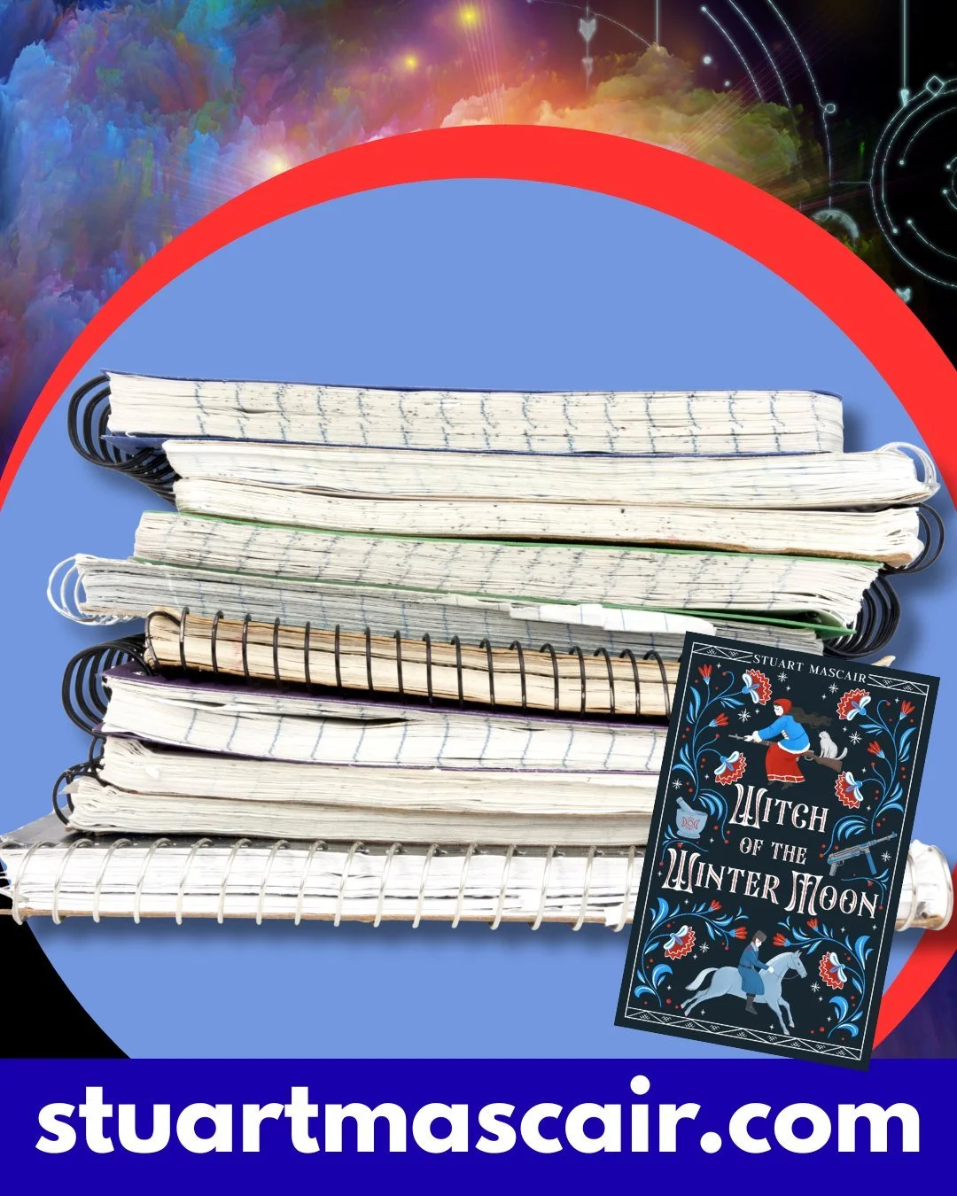 Most writers keep notebooks full of character notes. I keep notebooks full of broken lanterns, forgotten dreams, and half-remembered nights. You keep them long enough and work on them... and then you get a book.

Find my books at stuartmascair.com

#