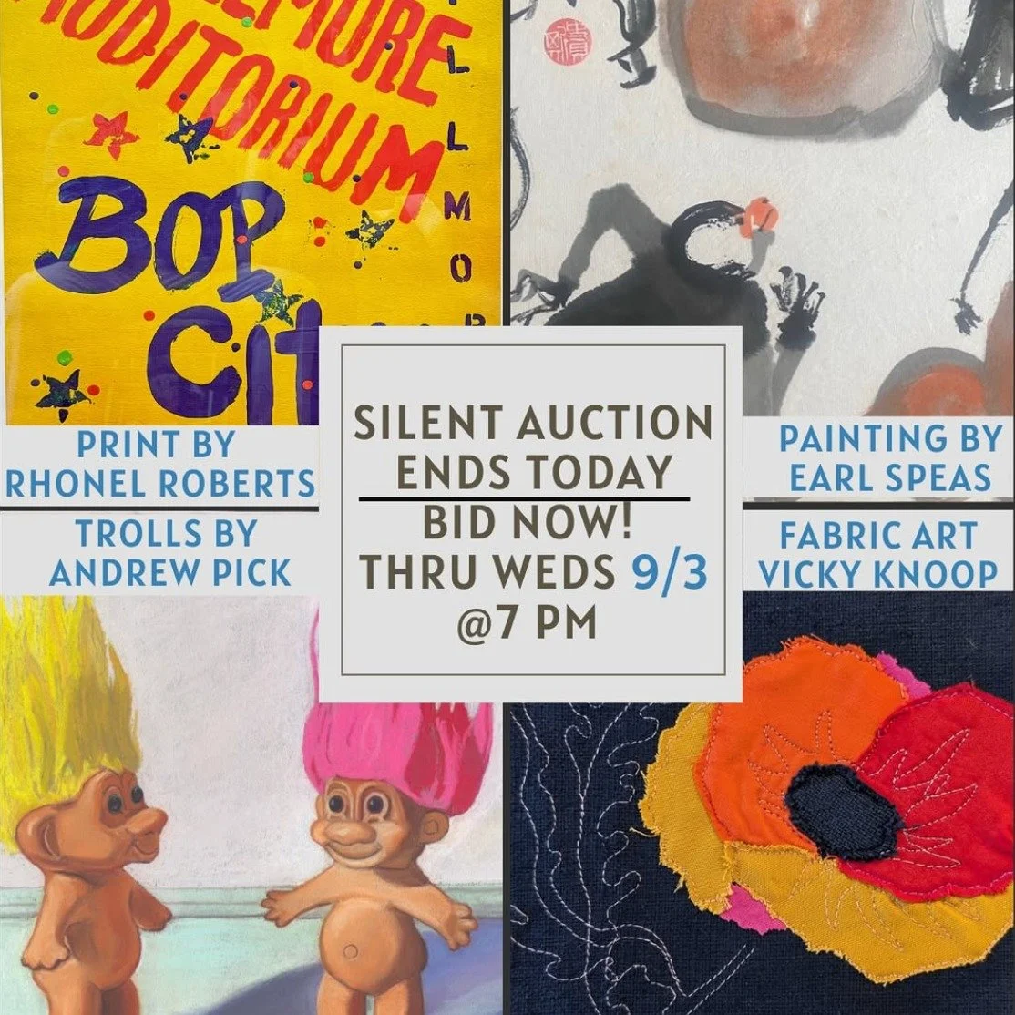 Last hours to support the silent auction for Hayes Valley Art Works! It's a great community garden and gallery that recently lost its grant funding, like so many arts orgs. 

I donated this little piece to the cause. Go bid!
Poppy
2025
8&quot;x8&quot