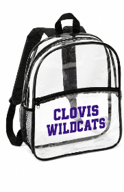 Clovis Wildcats Large Clear Game Day Bag