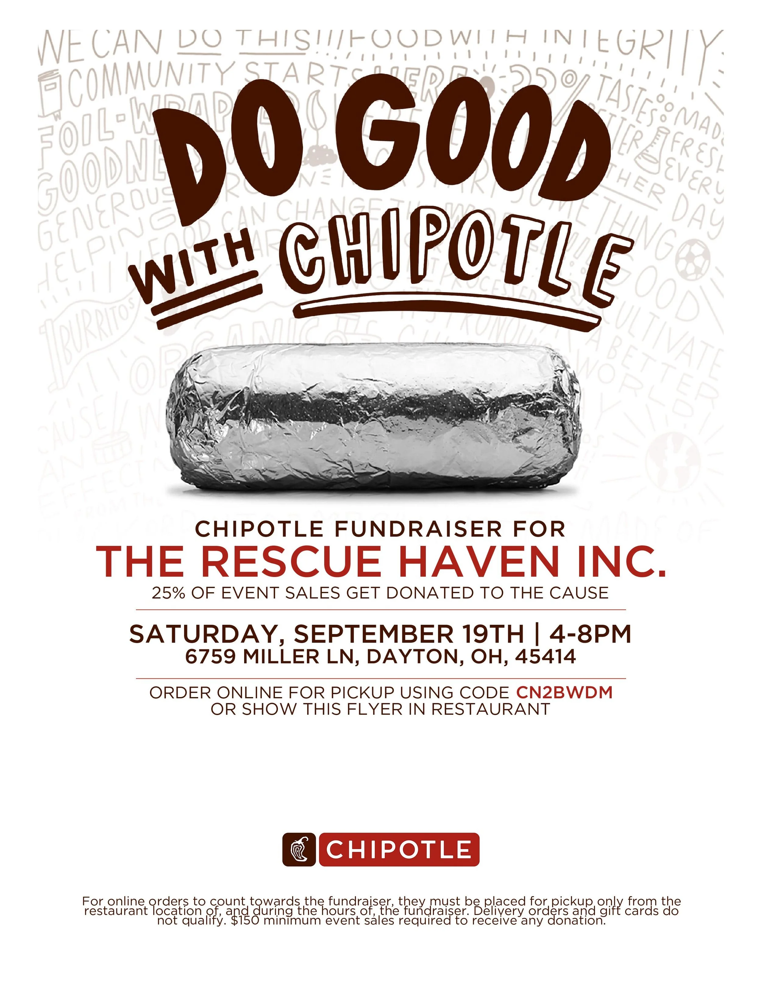 Chipotle Dine to Donate!