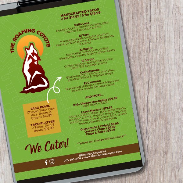 Menus & Flyers