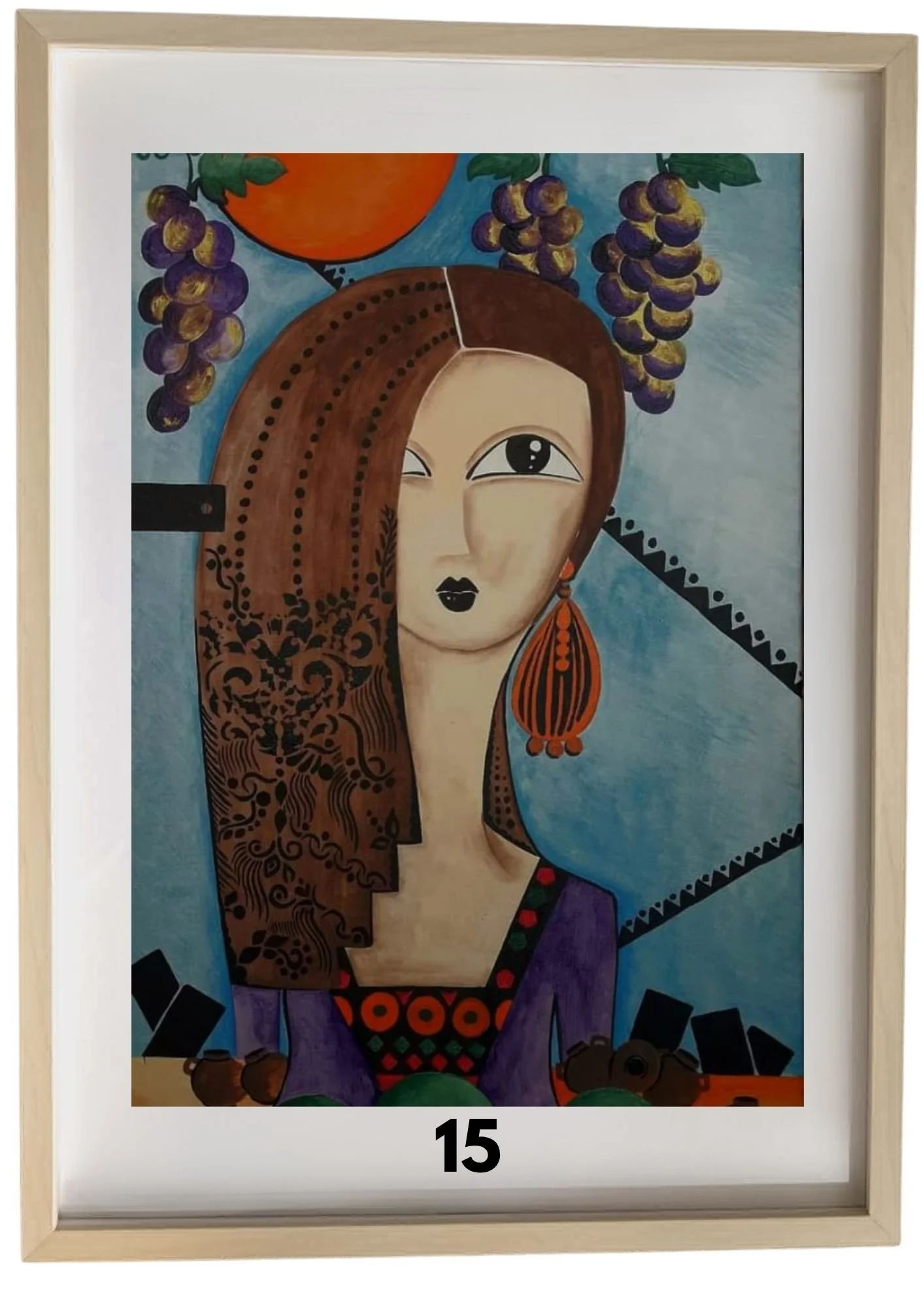 Elegant A3 Framed Artwork by Azza Hasan