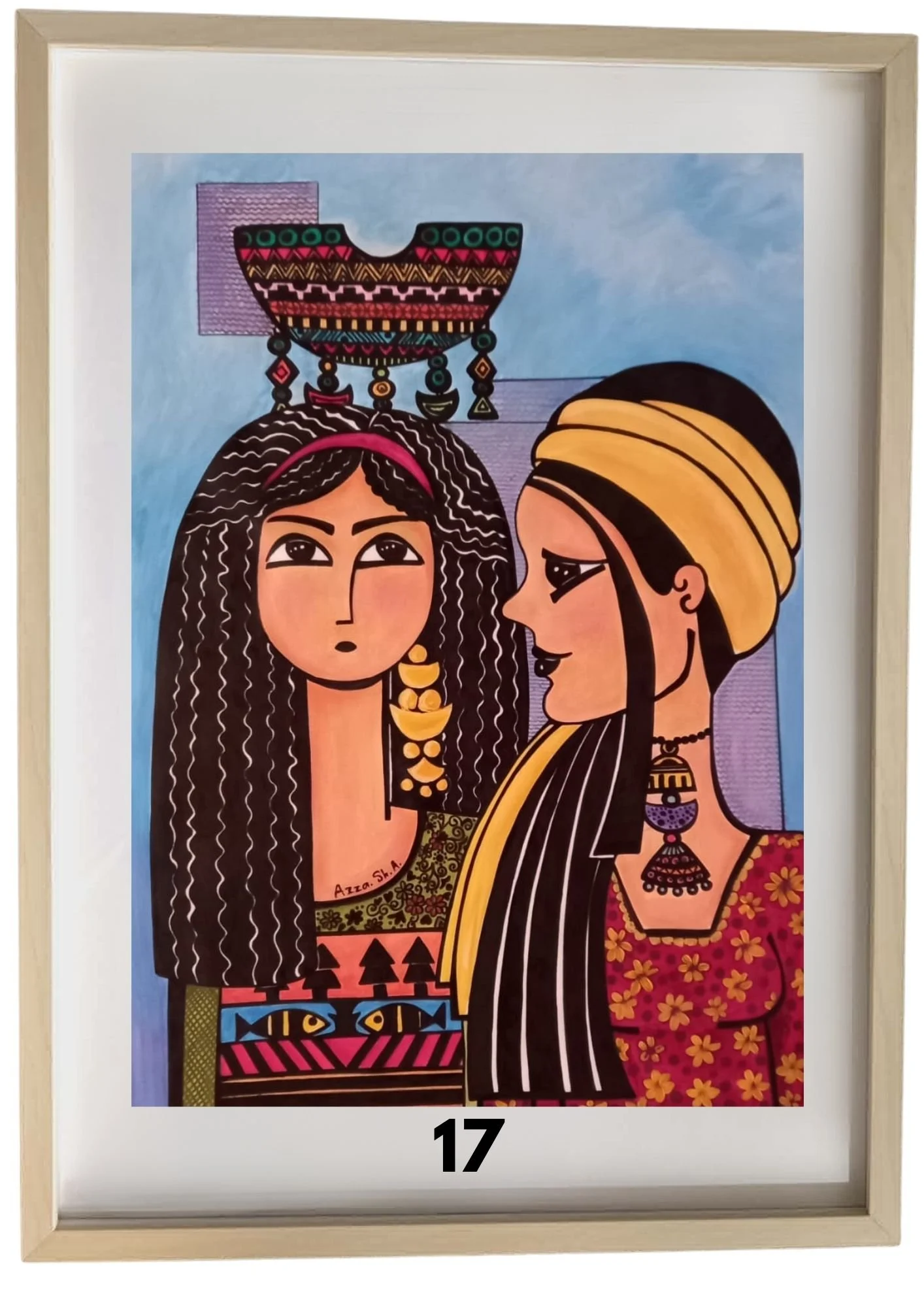 Cultural Elegance - A3 Framed Artwork by Azza Hasan