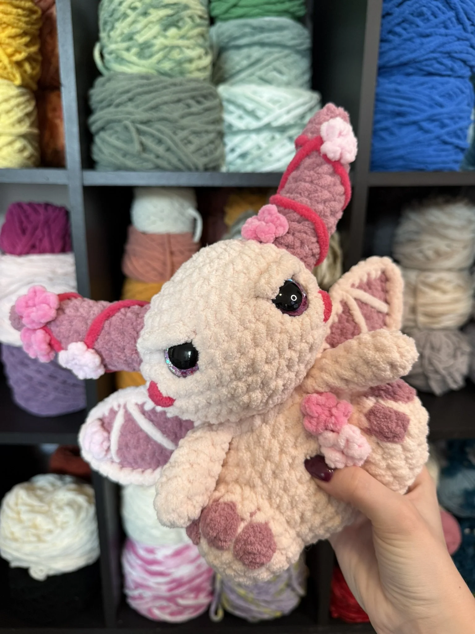 Grumpy Gremlin with Cherry Blossom Flowers