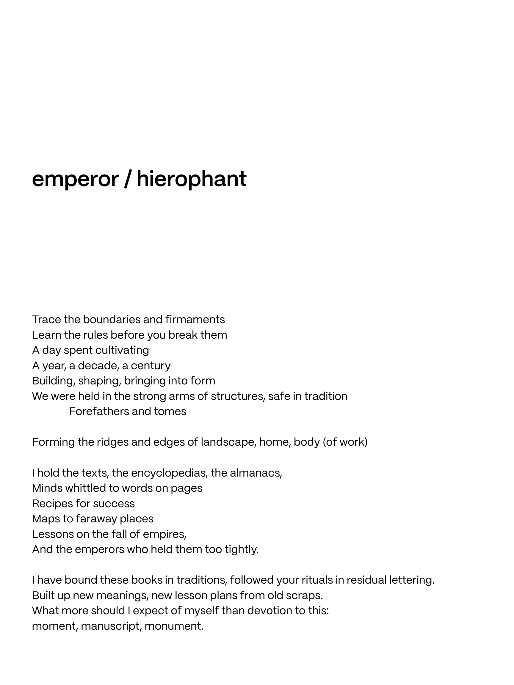 Emperor : Hierophant