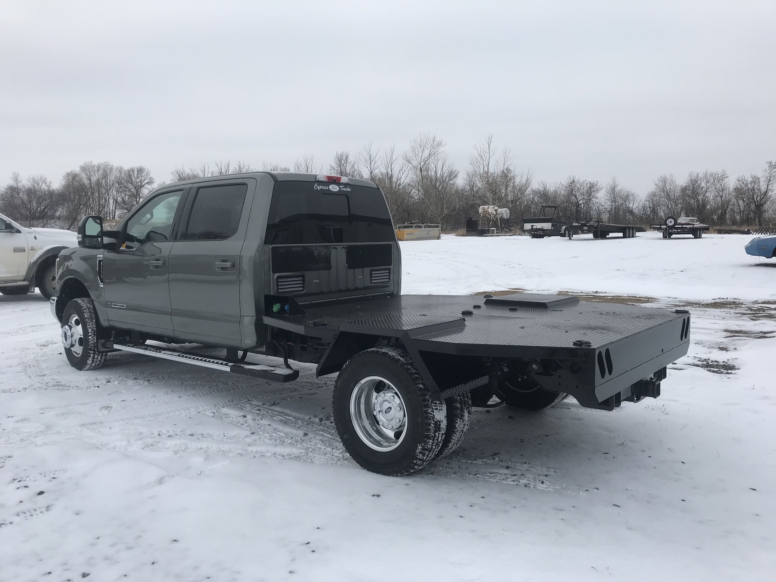 Heavy-duty trailer repair showcasing reinforced steel welding, designed to handle industrial loads with ease, ensuring durability and safety for industrial operations in Southeast Saskatchewan