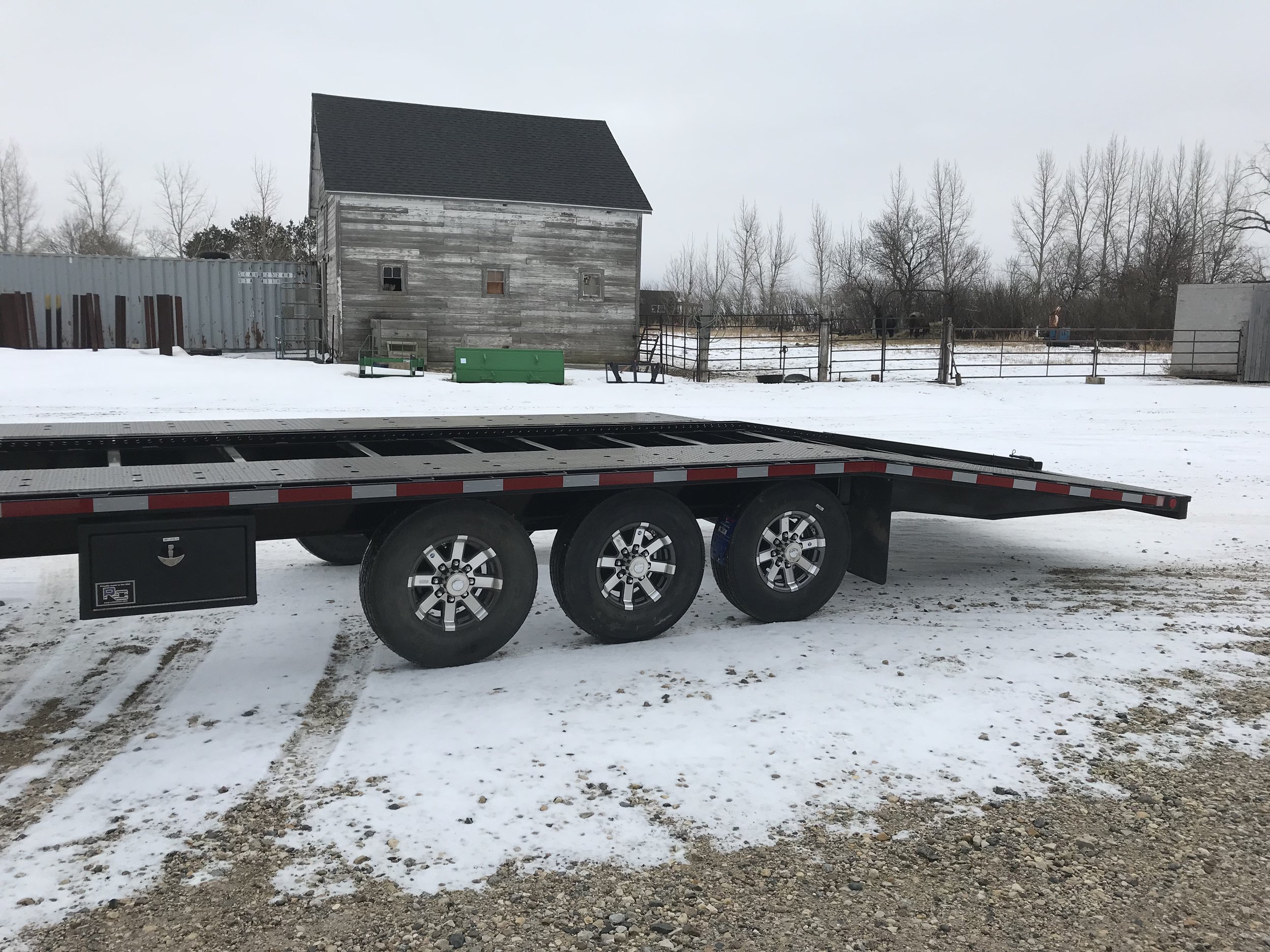 Heavy-duty trailer repair showcasing reinforced steel welding, designed to handle industrial loads with ease, ensuring durability and safety for industrial operations in Southeast Saskatchewan