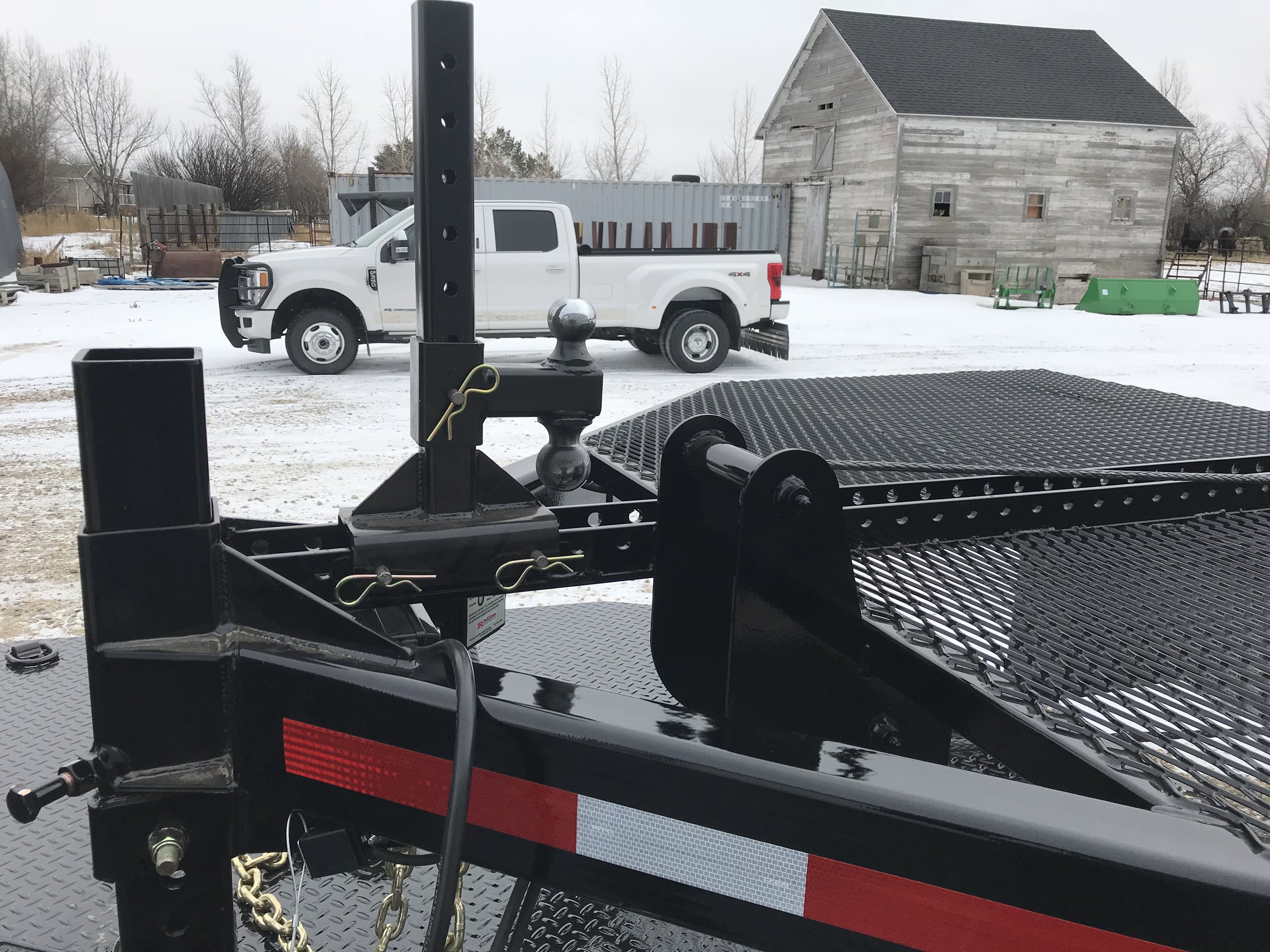 Heavy-duty trailer repair showcasing reinforced steel welding, designed to handle industrial loads with ease, ensuring durability and safety for industrial operations in Southeast Saskatchewan