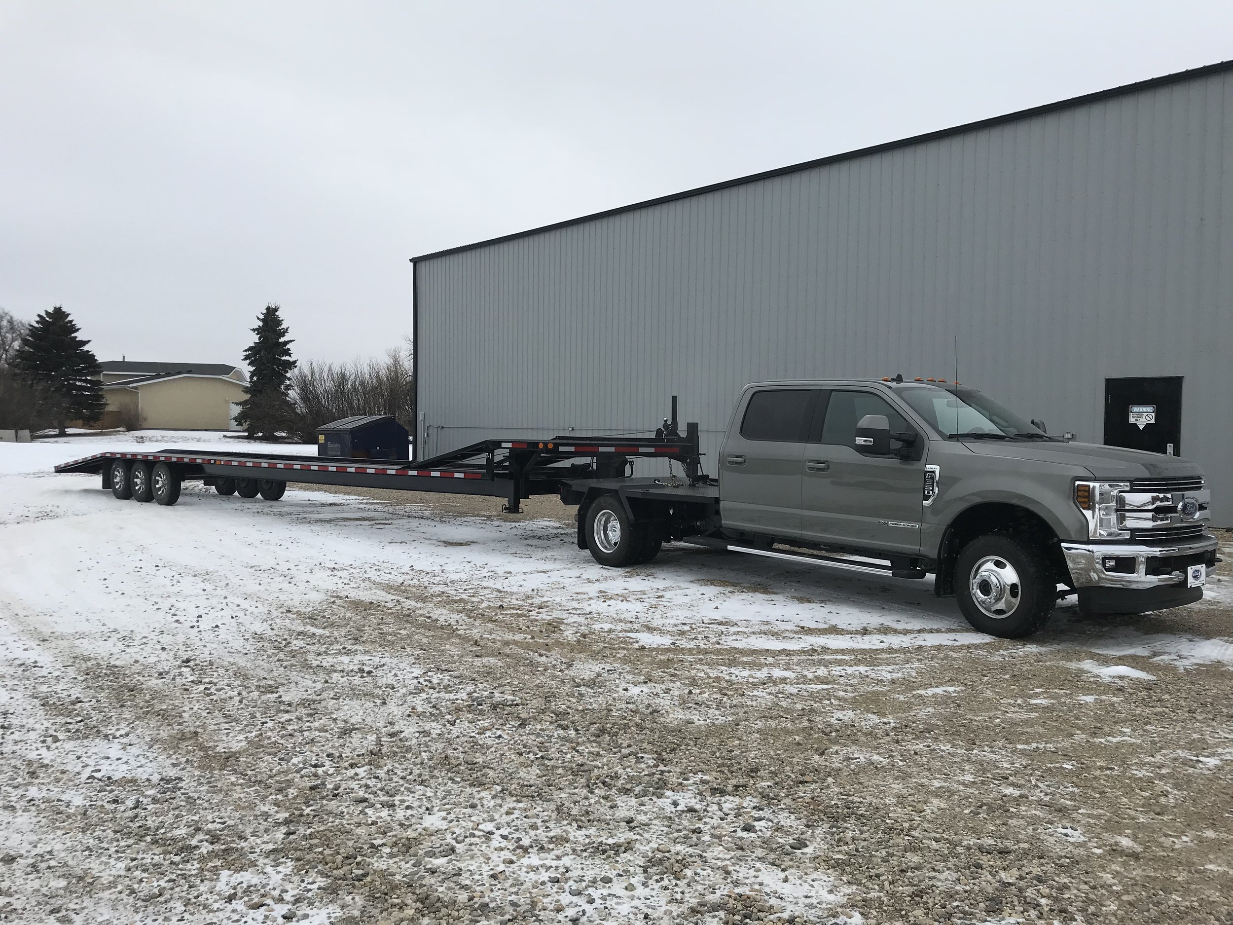 Heavy-duty trailer repair showcasing reinforced steel welding, designed to handle industrial loads with ease, ensuring durability and safety for industrial operations in Southeast Saskatchewan