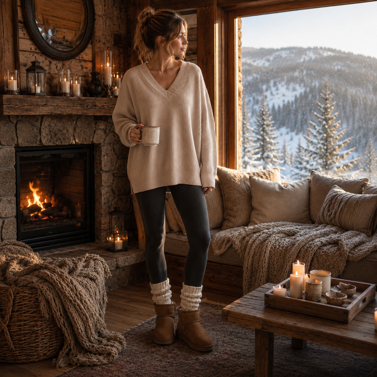 Babaton 100% Merino Wool Ribbed Sweater – Soft Oatmeal